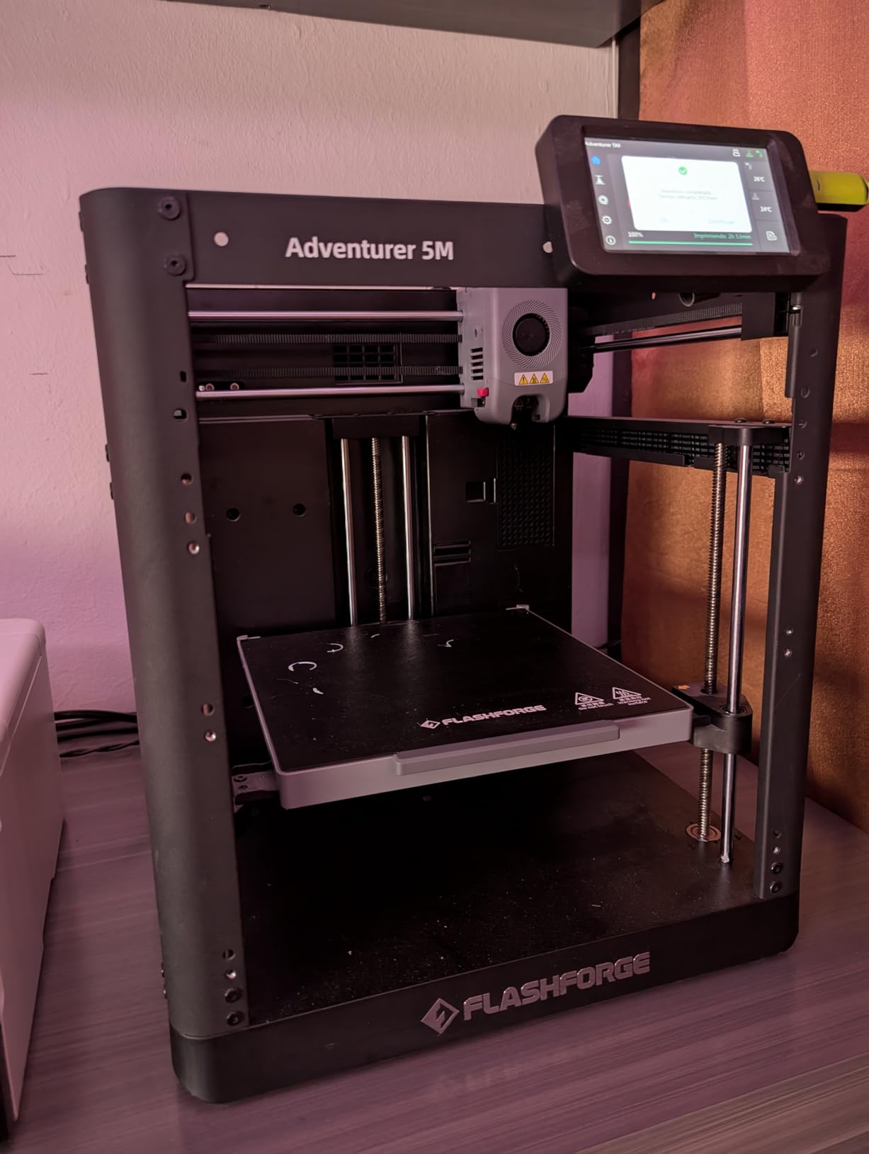 FLASHFORGE Adventurer 5M 3D Printer, 600mm/s High-Speed, 1 Click Fully Auto Leveling, Upgraded Direct extruder Quick Detachable 280°C Nozzle, Dual-Sided PEI Coating Plate, Print Size 220x220x220mm customer photo 2