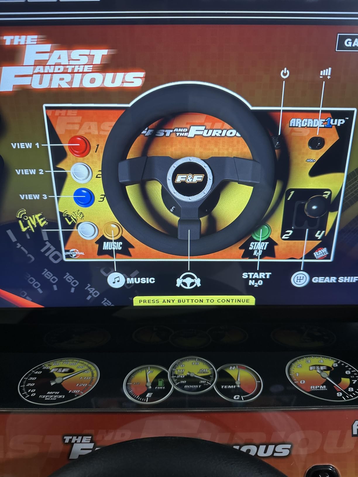 Arcade1Up The Fast and the Furious Deluxe Arcade Machine, Steering Wheel customer photo 1