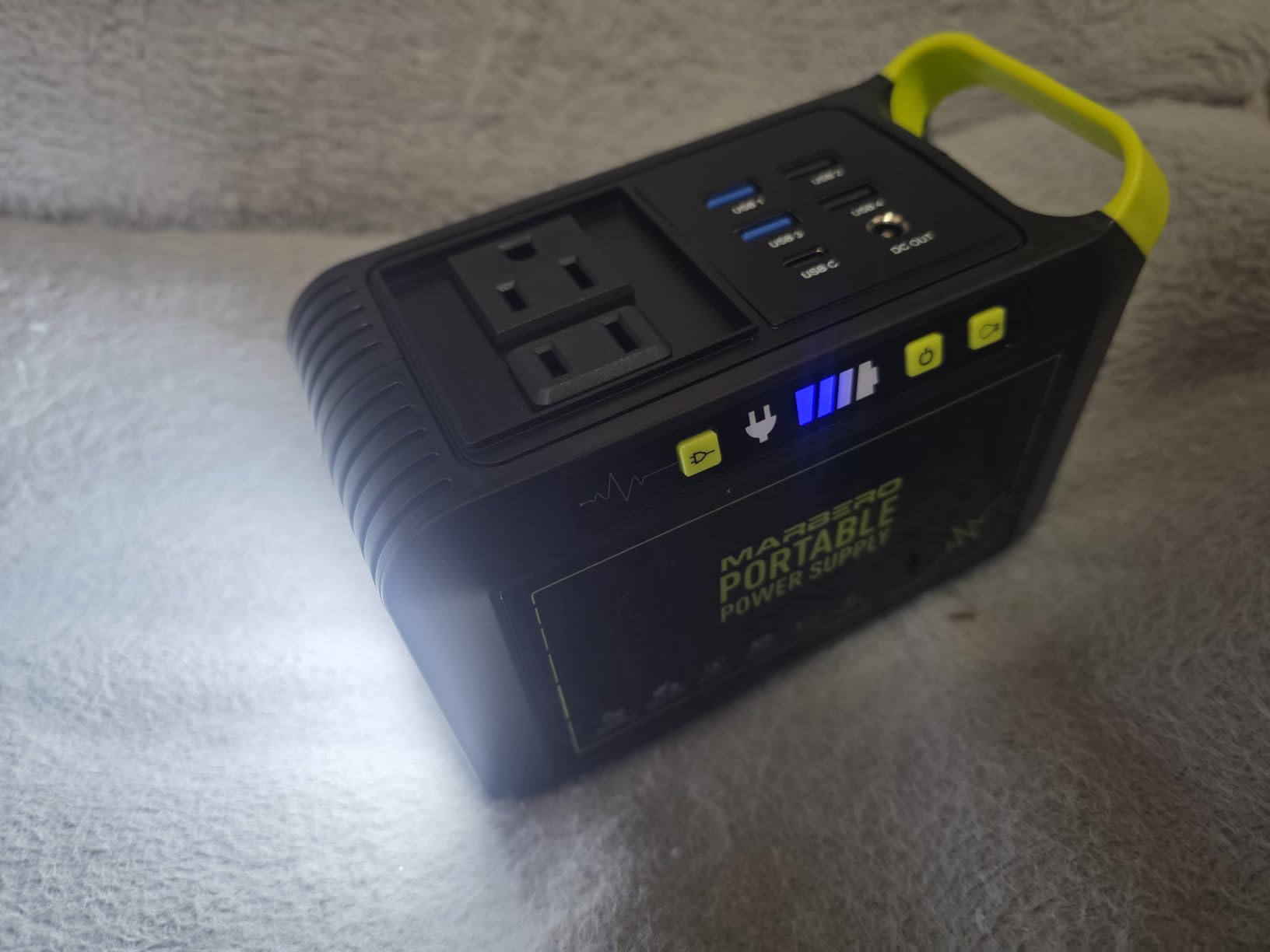 Portable Power Station 300W MARBERO 237Wh Camping Solar Generator Backup Lithium Battery with Pure Sine Wave 110V AC Outlet, USB C, USB A, DC for Outdoors Camping CPAP Home Blackout Emergency customer photo 1