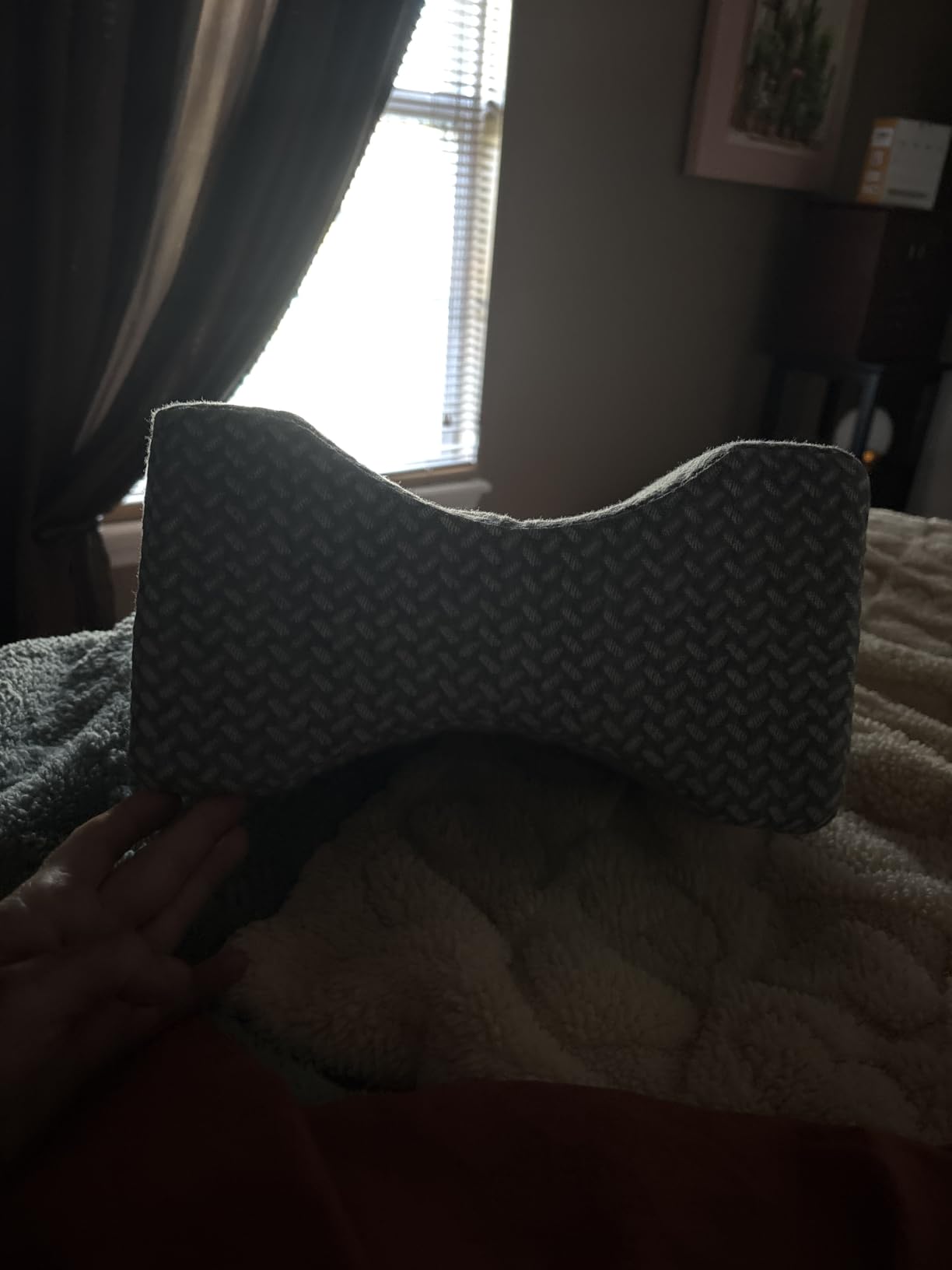 BlissTrends Memory Foam Knee & Leg Pillow for Side Sleepers, Grey, Large | Ergonomic Supports Knees, Legs, Hips, Back and Spinal Alignment for Side Sleeping and Pregnancy, Removable Washable Cover customer photo 2