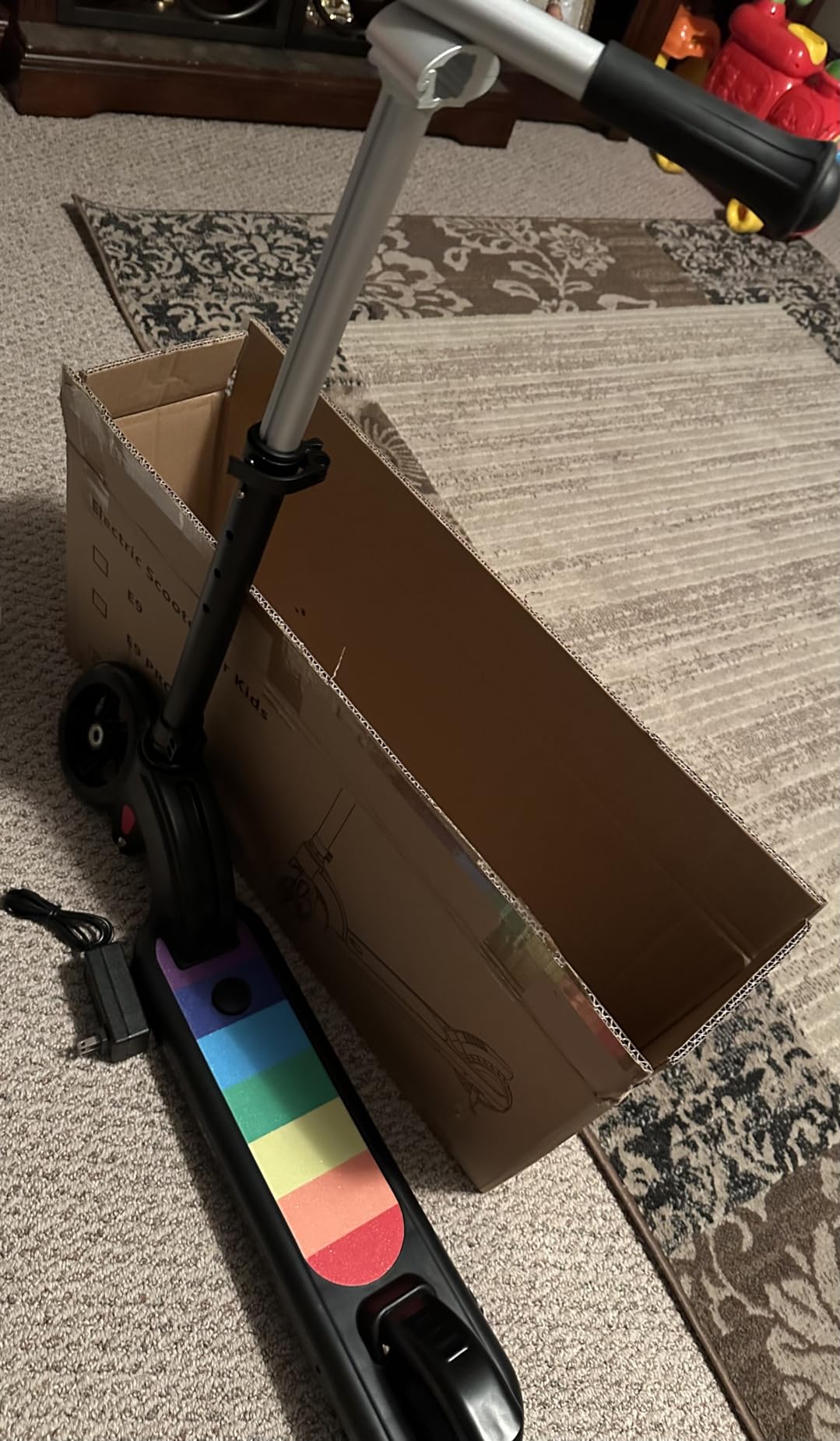 ANHAO Electric Scooter for Kids Ages 6-12 (Mainly 6-10), Kids Electric Scooter with Adjustable Height, Kick Scooter for Kids up to 110 Lbs, up to 6Mph customer photo 2