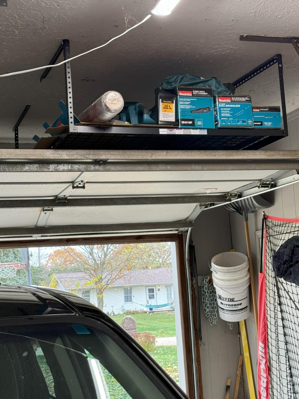 4x8ft Overhead Garage Storage Rack, 750LBS Capacity, Hammertone customer photo 1