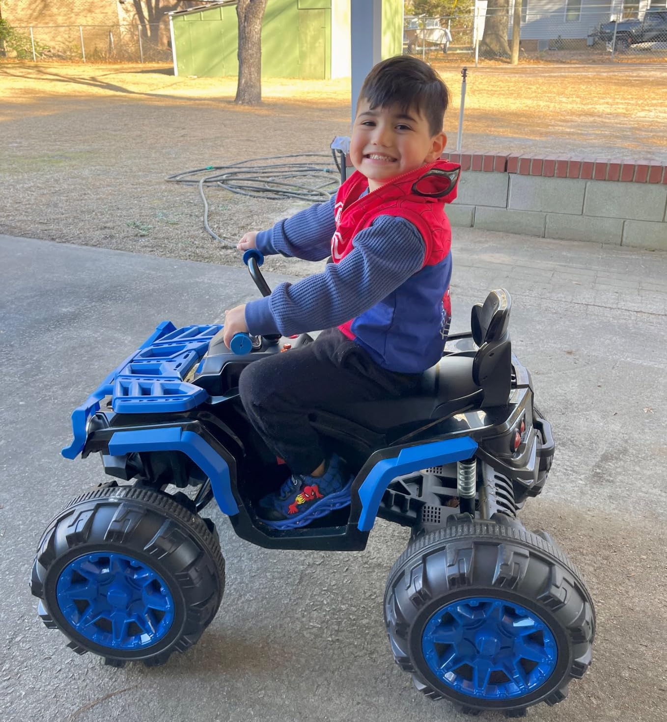 Best Choice Products 12V Kids Ride-On Electric ATV, 4-Wheeler Quad Car Toy w/Bluetooth Audio, 3.7mph Max Speed, Treaded Tires, LED Headlights, Radio - Hot Pink customer photo 2