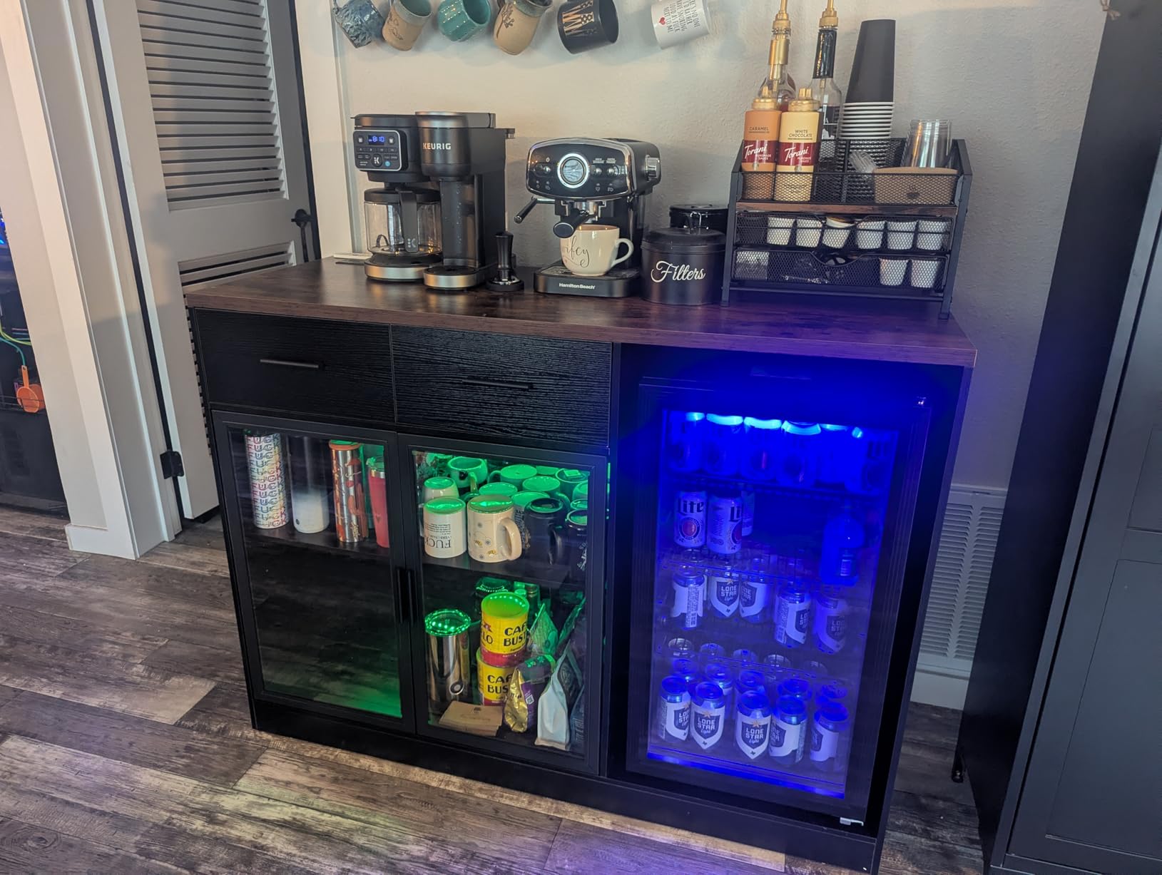 130 Can Beverage Refrigerator, 3.2 Cu.Ft Mini Fridge Beverage Cooler | Glass Door, 35–65°F Digital Temperature Display, Adjustable Shelves, Beverage Fridge for Soda, Beer & Wine customer photo 1