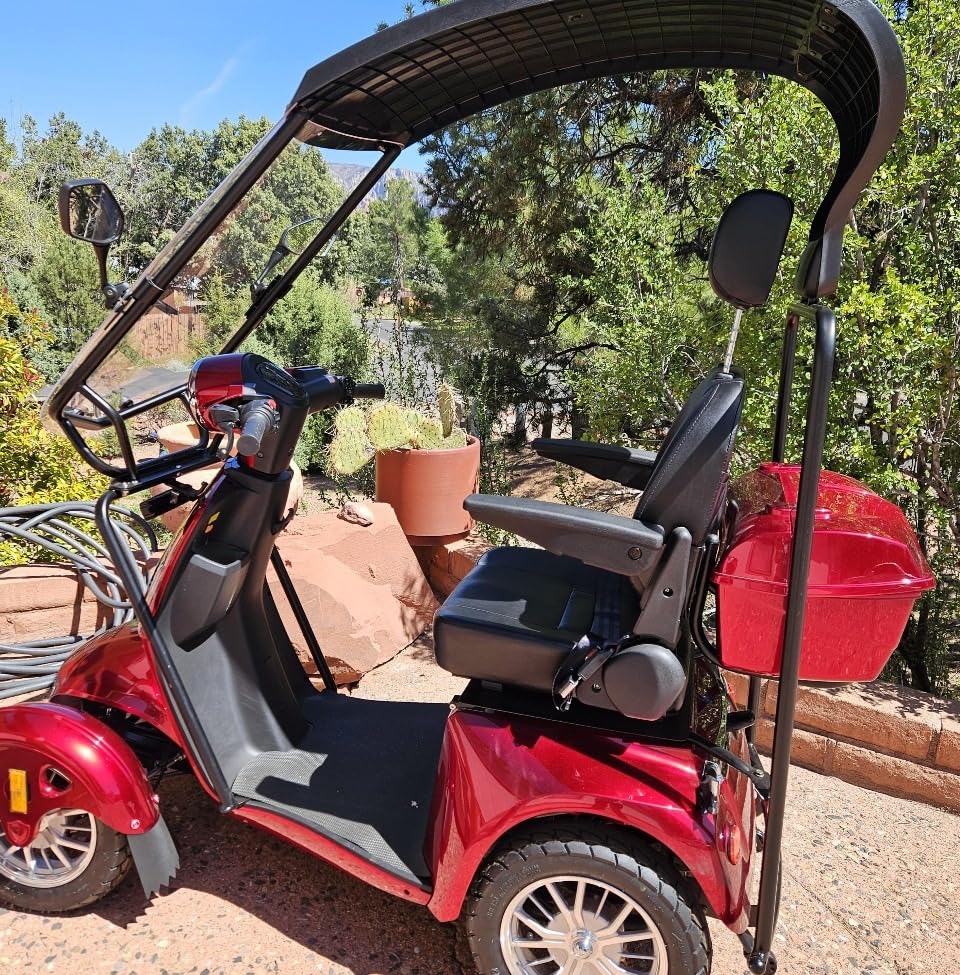 Heavy Duty Mobility Scooter with Roof & Windshield - Electric Powered Wheelchair for Seniors & Adults 500lbs Capacity- 800W Fast Mobility Chair with Long Range Battery Remote Keys customer photo 1