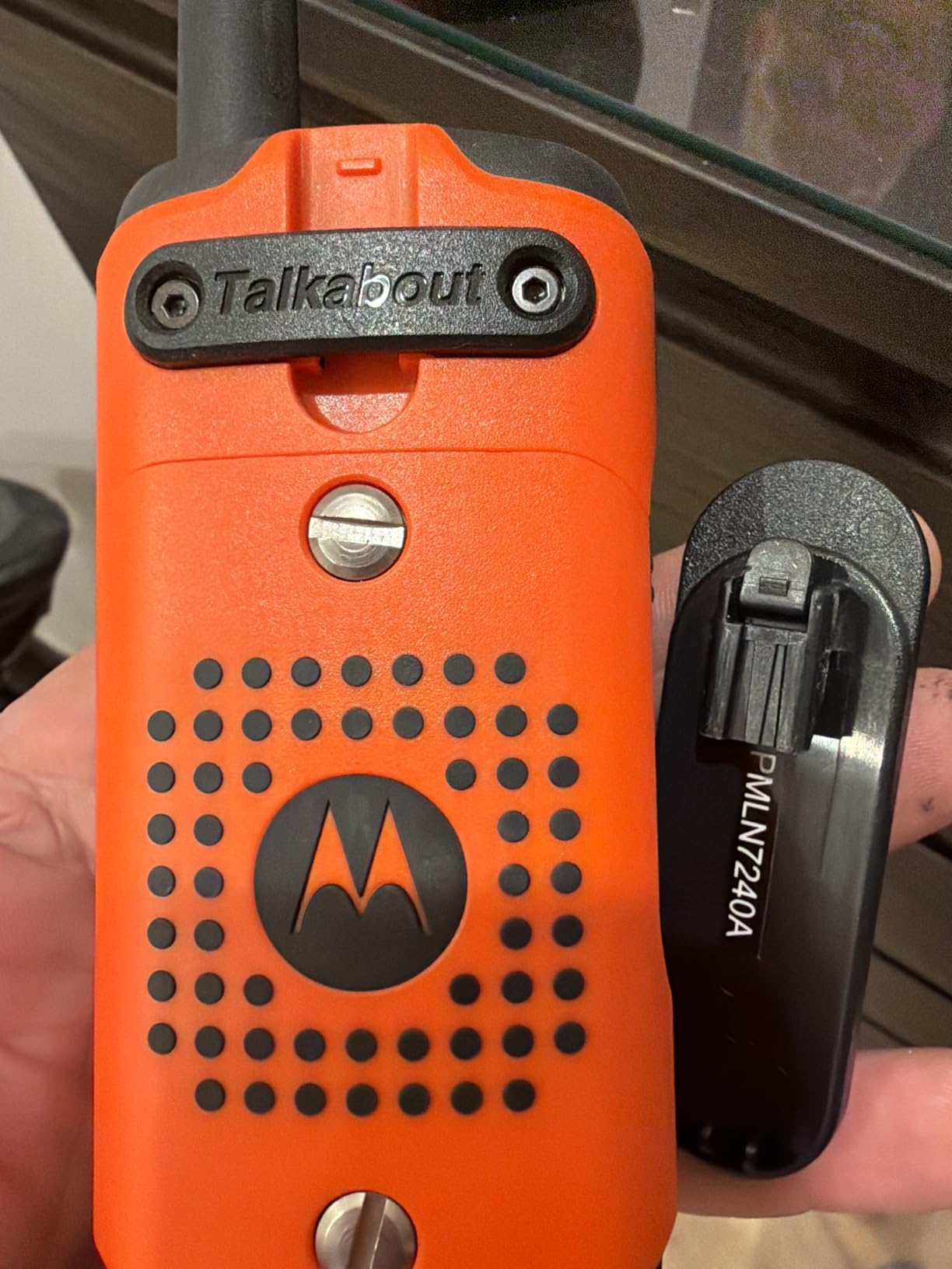 Motorola Solutions, Portable FRS, T605_H2O, Talkabout, Two Way Radios Waterproof Walkie Talkie Emergency Preparedness, Rechargeable, 22 Channel, 35 Mile, Orange W/Black, 2 Pack customer photo 2
