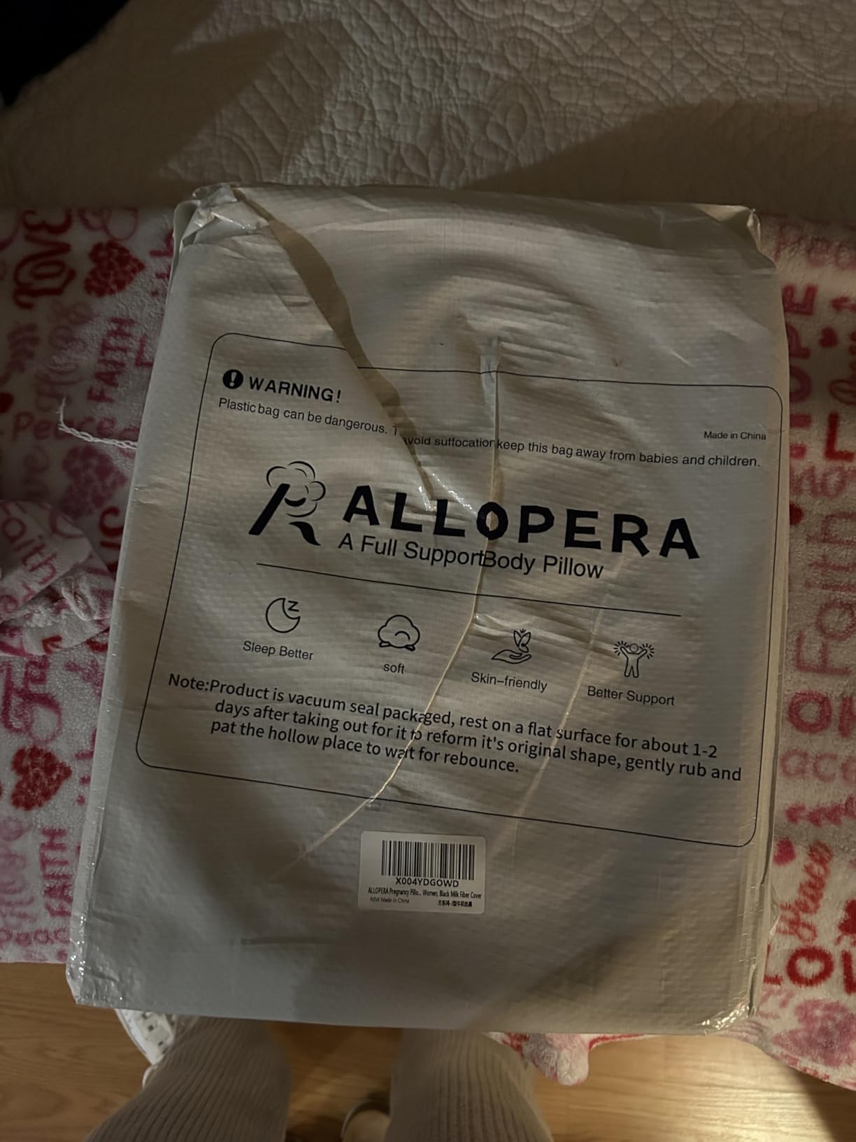 ALLOPERA U Shape Pregnancy Pillow - Full Body Maternity Pillow for Sleeping, Side Sleeper Support customer photo 1
