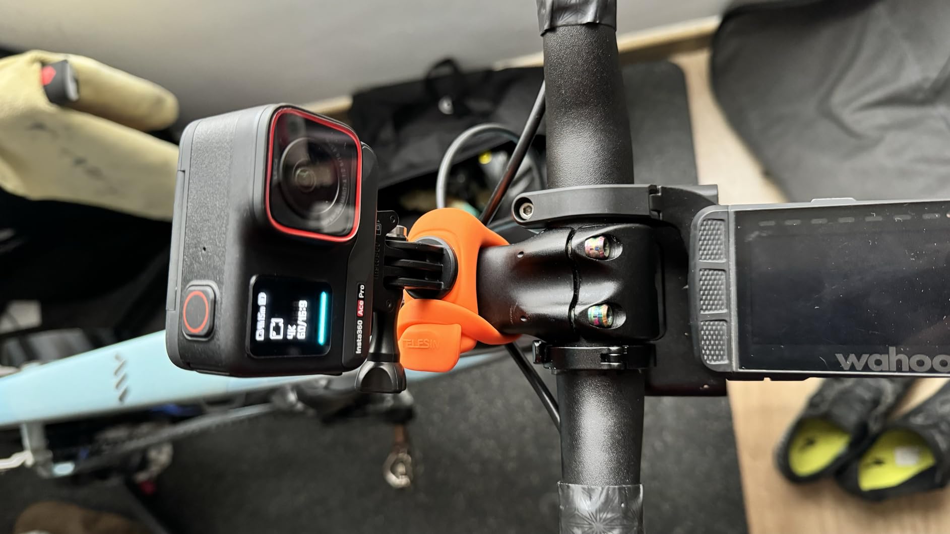 TELESIN Camera 360 Strap Mount Flexible Wrap Band Bike Motorcycle Handlebar Tube Roll Bar Stick Pole Ski Pole Mount for DJI Osmo Pocket 4, DJI Action/Osmo 360/Osmo Nano,Go Pro Hero,Akaso,Insta360 customer photo 2