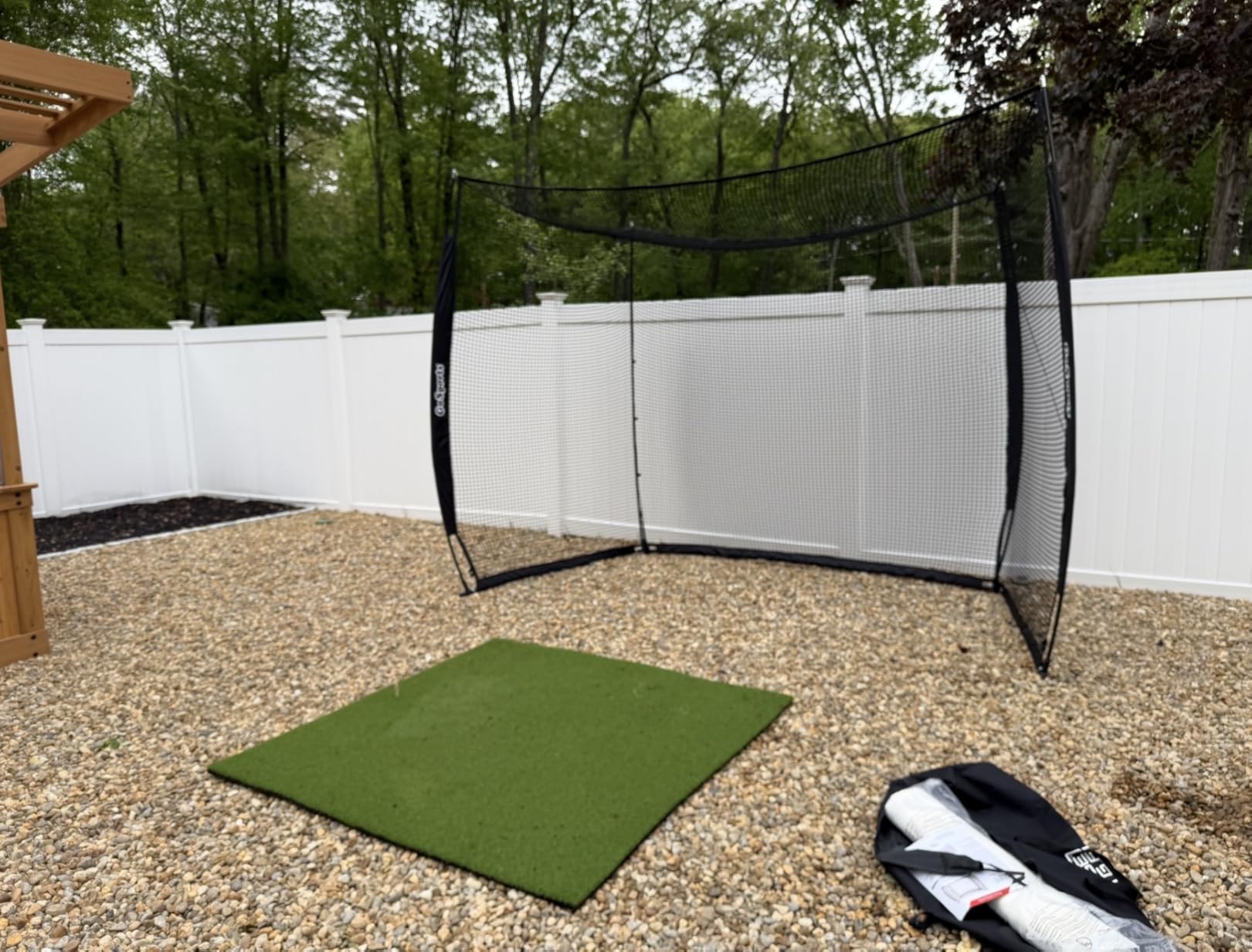 GoSports Range Cage 10 ft x 8 ft Golf Net Cage – Indoor & Outdoor Golf Practice Net for Full Swing Training and Home Golf Simulator Setups customer photo 2