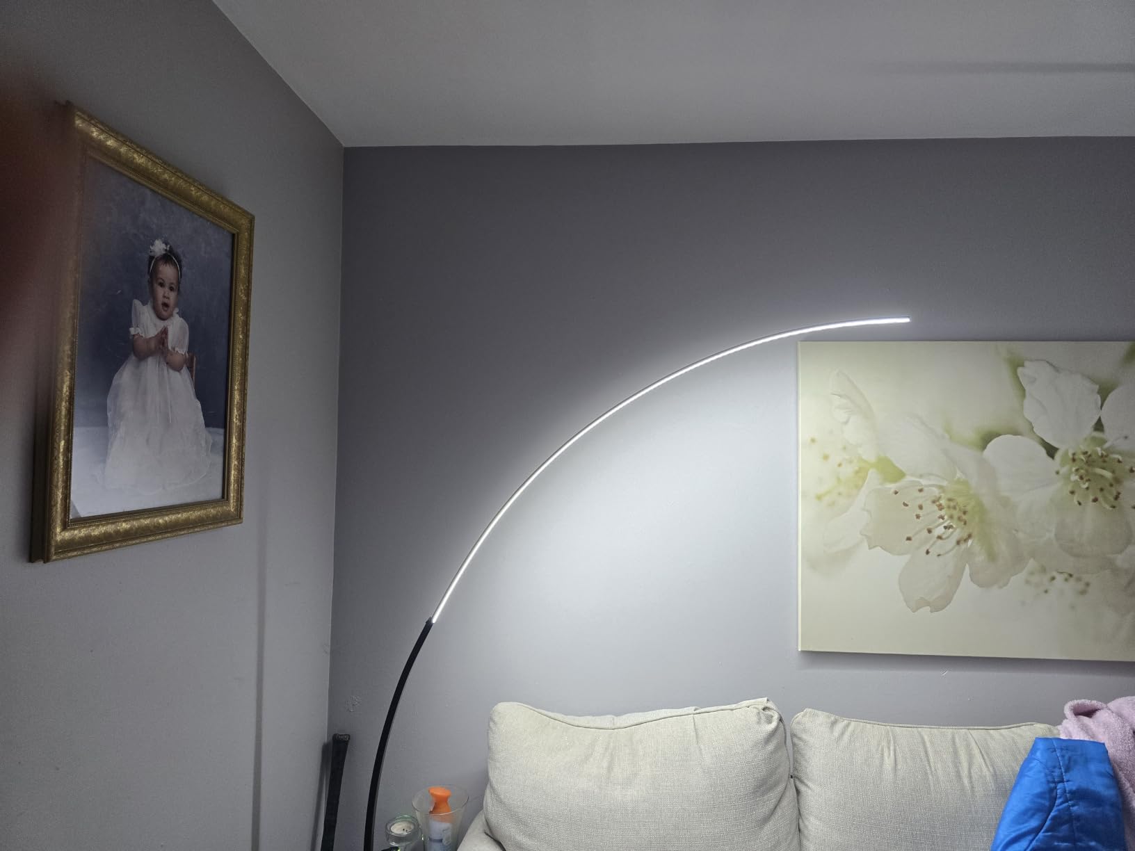 Dimmable LED Floor Lamp with 3 Color Temperatures, Ultra Bright 2000LM Gold Arc Floor Lamp, Modern Standing Tall Lamp with Remote Control Reading Floor for Bedroom Use Lamp for Office Classroom customer photo 2