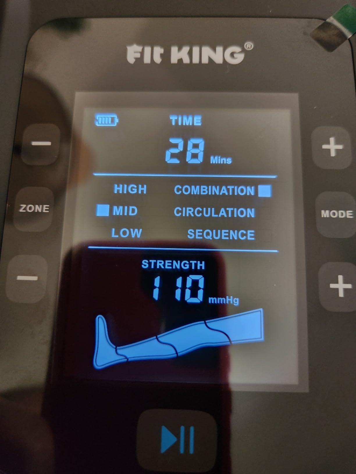 FIT KING Professional Air Compression Leg Recovery System, Cordless Rechargeable Leg Compression Massager Boots for Fast Recovery & Improved Circulation, Compression Boot for Athletes (Medium) customer photo 1