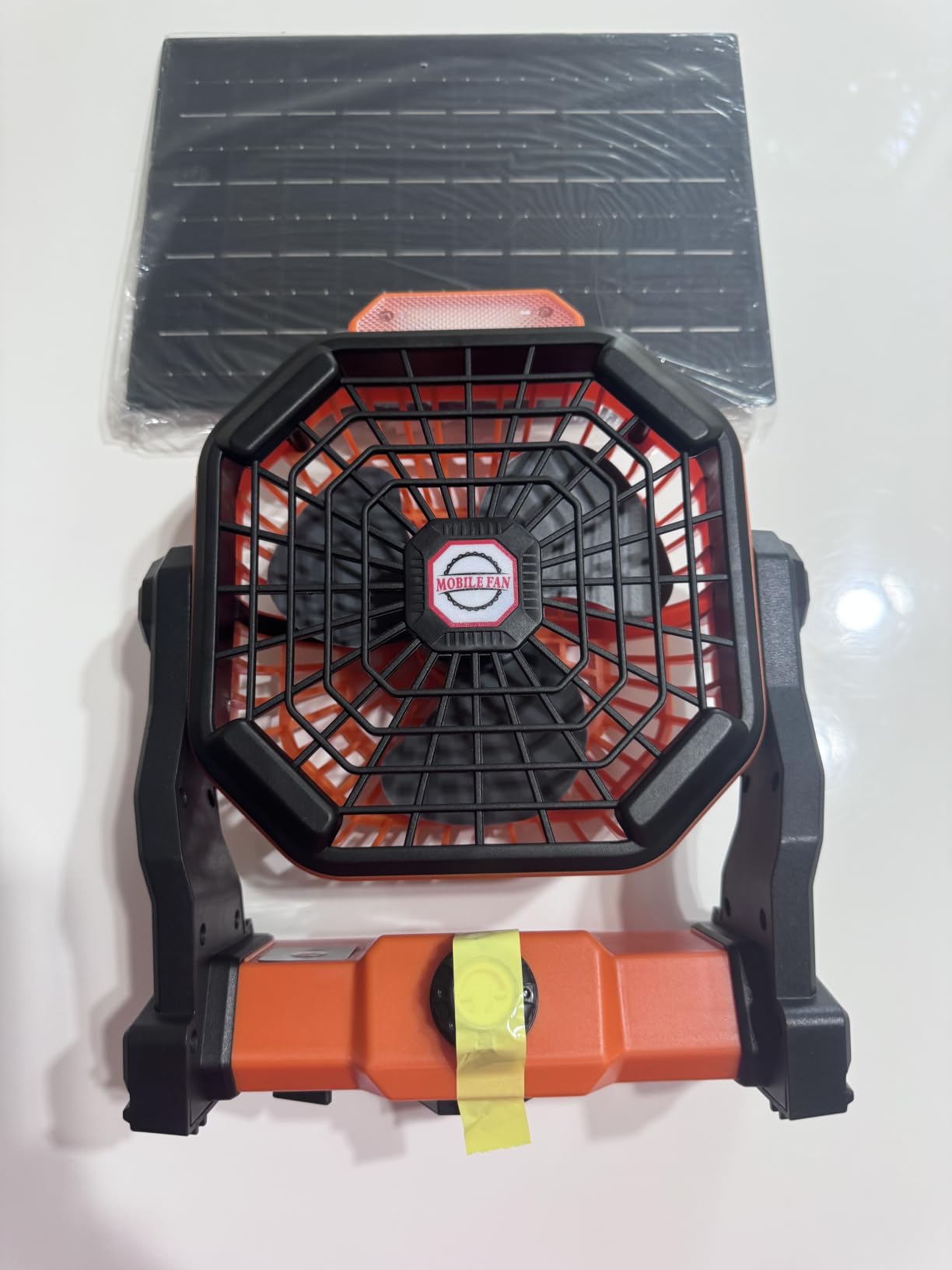 Solar Powered Fan,【Max 40H Runtime】Rechargeable Solar Camping Fans & Led Lantern,8-inch Portable Fan with Solar Panel,Battery Operated Powered Outdoor Tent Fans for Camping Essentials Accessories customer photo 2