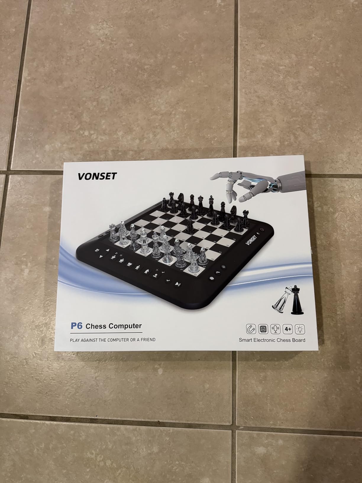 P6 Electronic Chess Board Chess Computer Talking Smart Chess Board Magnetic Electronic Chess Set with LED for Kids & Adults customer photo 1