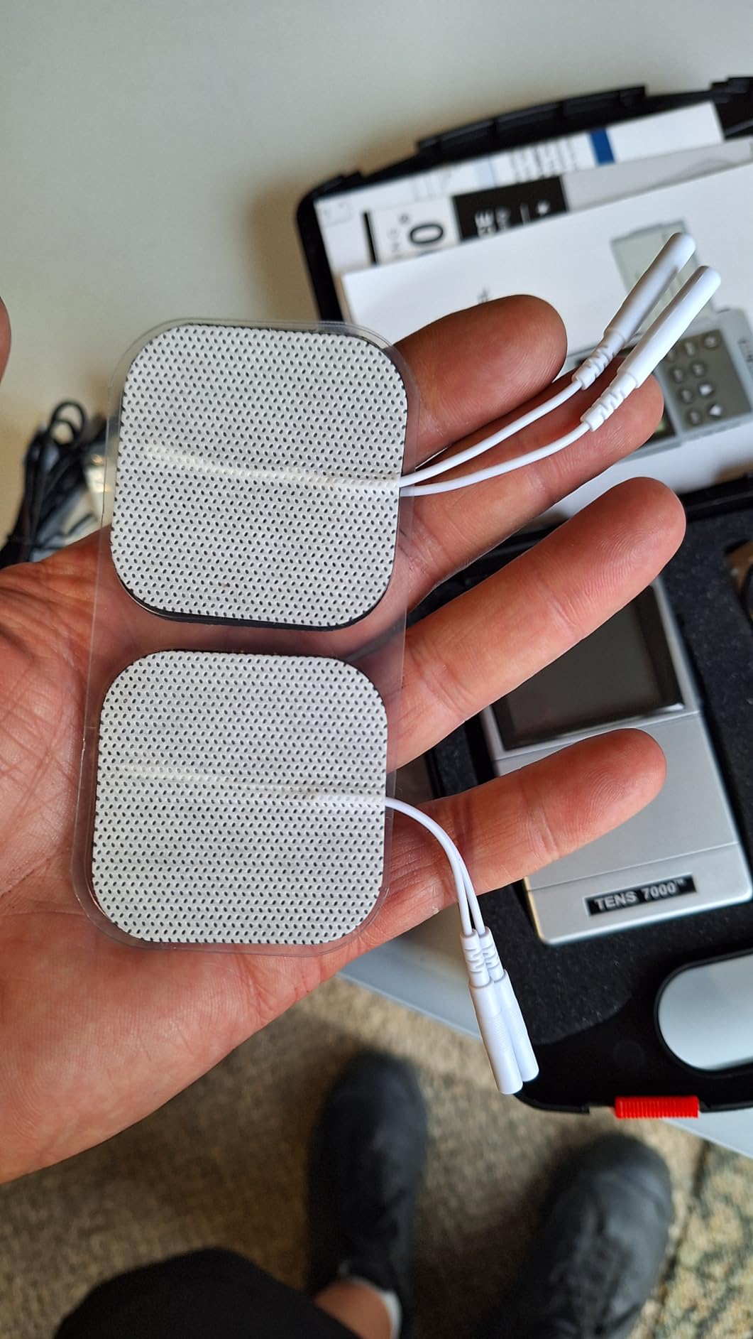 TENS 7000 Pro Rechargeable Tens Unit Muscle Stimulator, 4 Channels, Back Pain Relief, 8 Electrodes/Unit Pads, EMS and TENS Machine, Muscle Recovery & Growth, Stim Machine, Electrotherapy customer photo 2