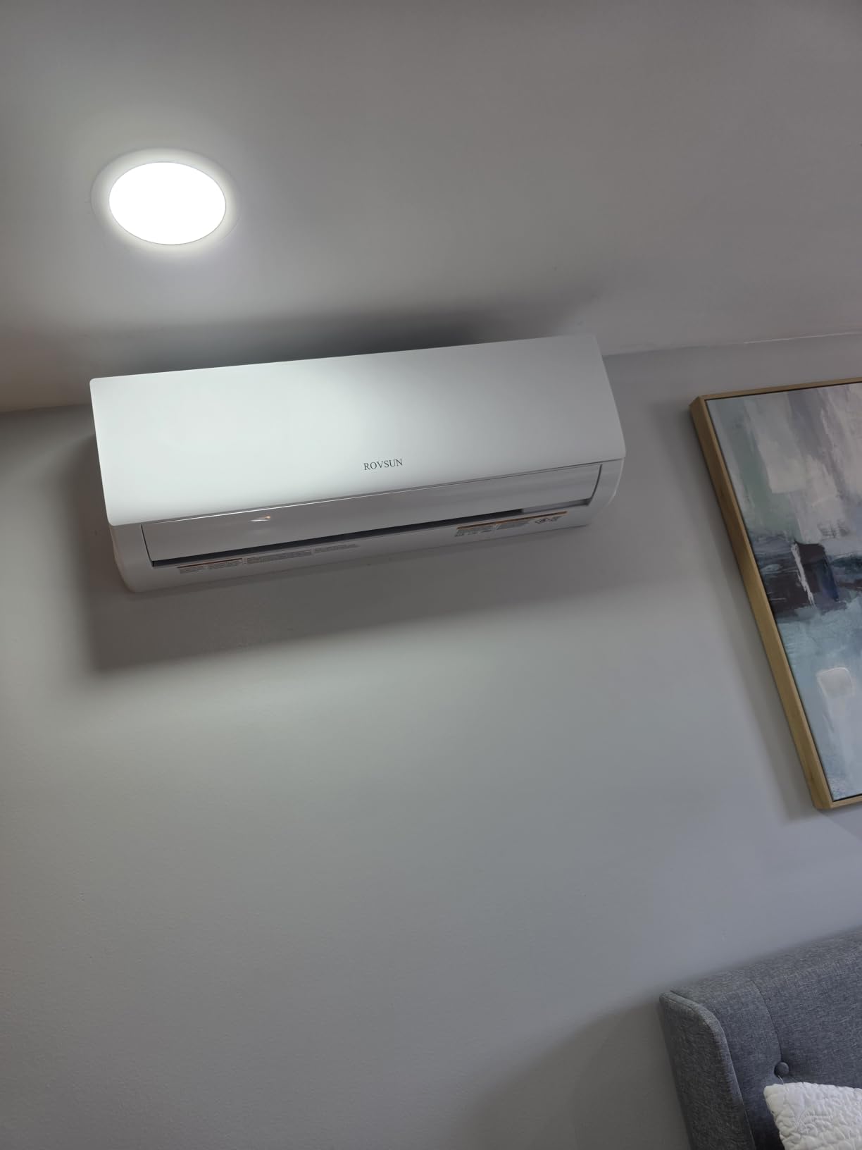 ROVSUN 2 Zone 20000 BTU (9K/9K) Mini Split AC/Heating System, 23 SEER2 Dual Zone Ductless Wall Mounted Air Conditioner with Pre-Charged Condenser, Heat Pump & 25Ft Line Set, 208-230V customer photo 2