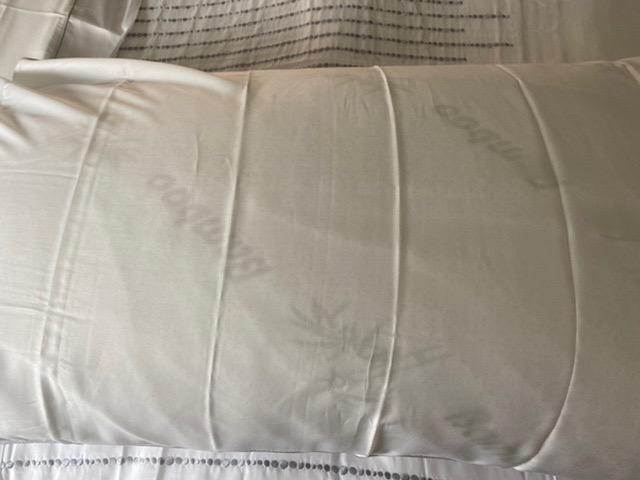 100% Waterproof Pillow Protectors Standard 20x26 Pair Zippered Pillow Case, Pillow Cover, Guaranteed Noiseless Pad, Ultra Plush Absorbent (Viscose Made from Bamboo), White 2 Pack customer photo 1