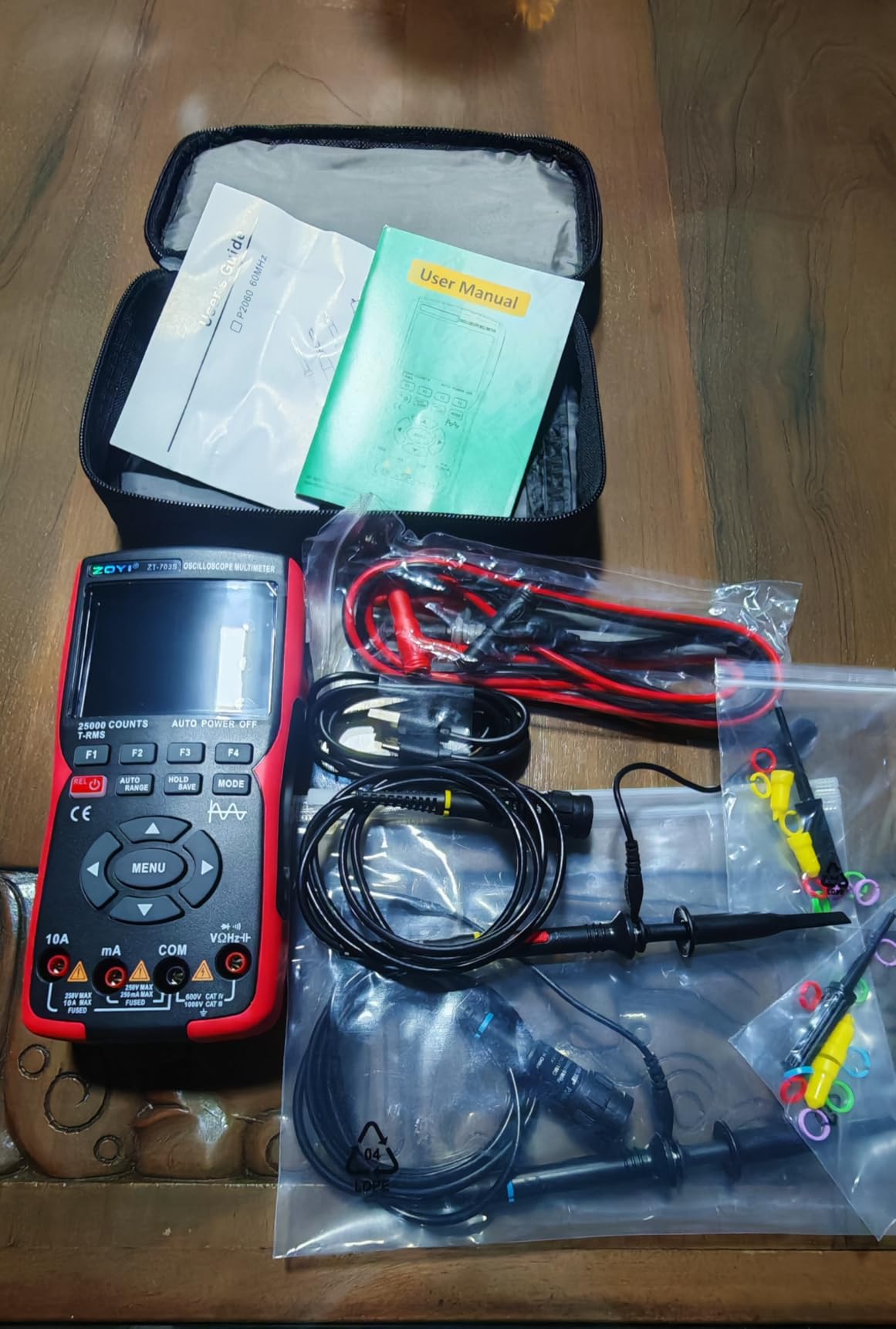 3 in 1 Handheld Oscilloscope Automotive Dual Channel 50MHz with Digital Multimeter and Signal Generator customer photo 2