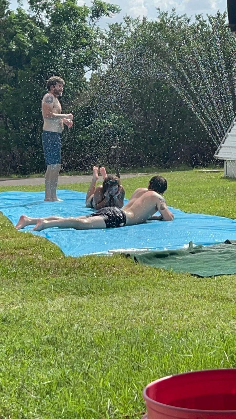 40FT Slip Lawn Water Slide, Giant Slip, Splash and Slide for Kids Adults customer photo 1