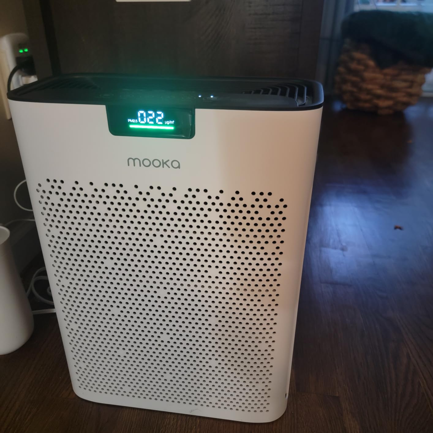 MOOKA Air Purifier for Home Bedroom Large Room 2200 Ft², HEPA Filter, White customer photo 2