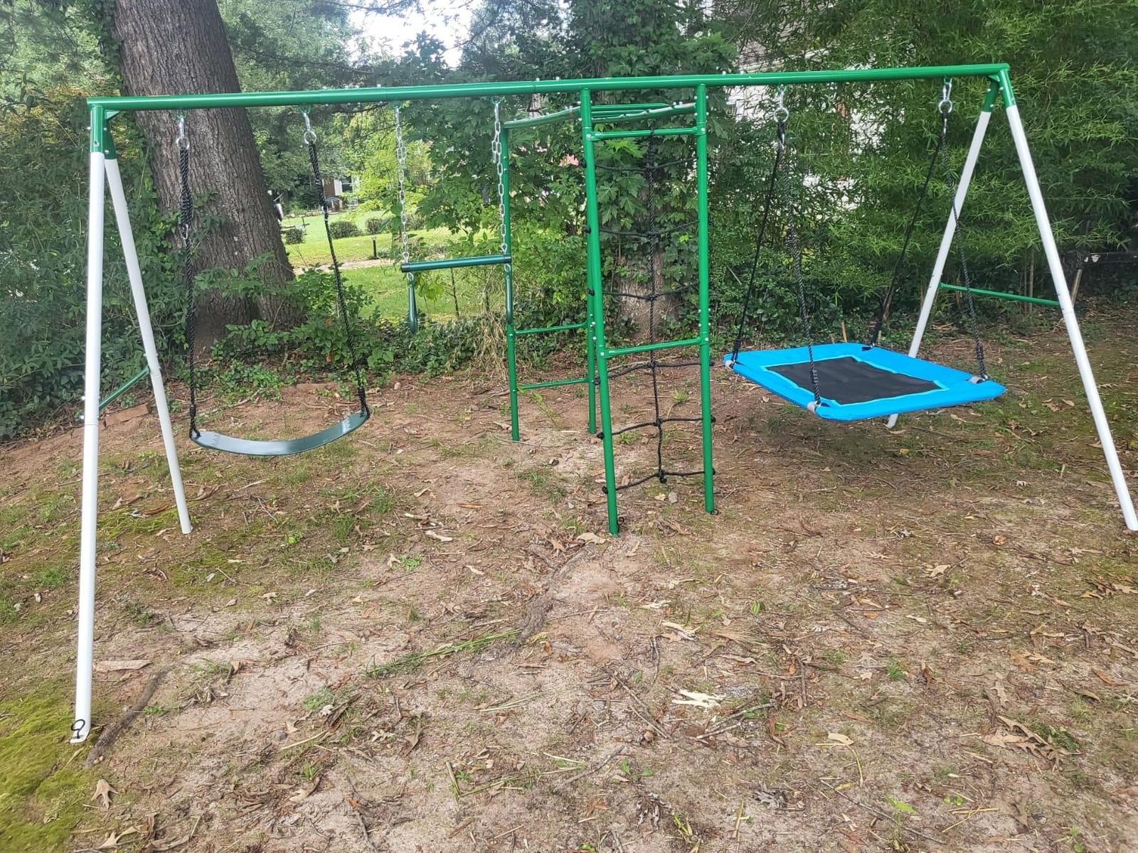 Hapfan Swing Sets for Backyard with Monkey Bars,5 in 1 Playground Set customer photo 1