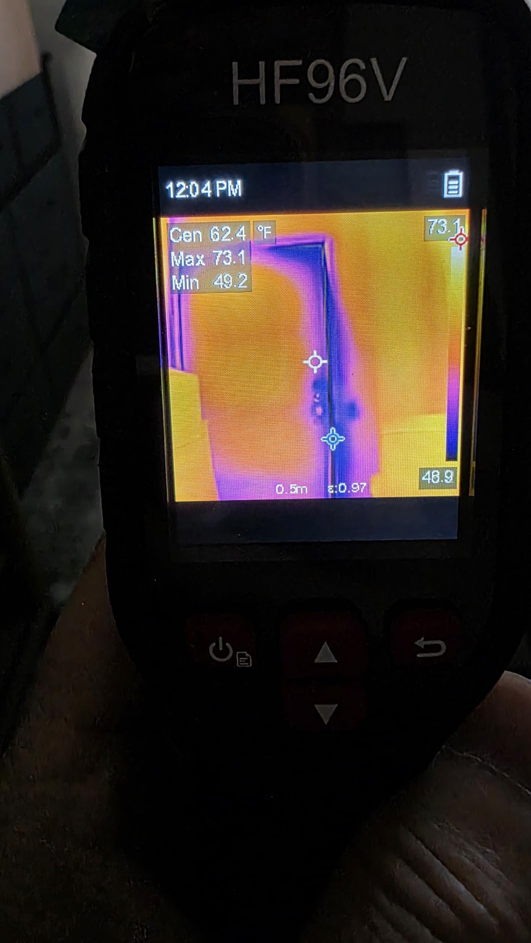 HF96V Thermal Camera with Visual Camera & Laser Pointer, Intelligent Scene Detection, 240 * 240 Super Resolution Thermal Imaging Camera,25 Hz, 50° FOV, -4°F to 1022°F, IP54 Infrared Camera customer photo 1