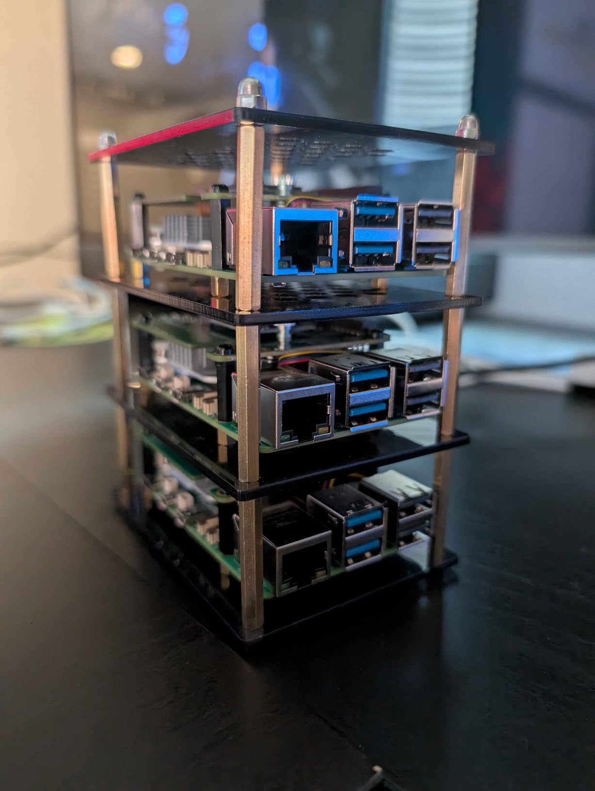 GeeekPi 4 Layers Cluster Case for Raspberry Pi 5, Pi 5 Stackable Case with 4PCS Armor Lite V5 Active Cooler for Raspberry Pi 5 8GB 4GB customer photo 1