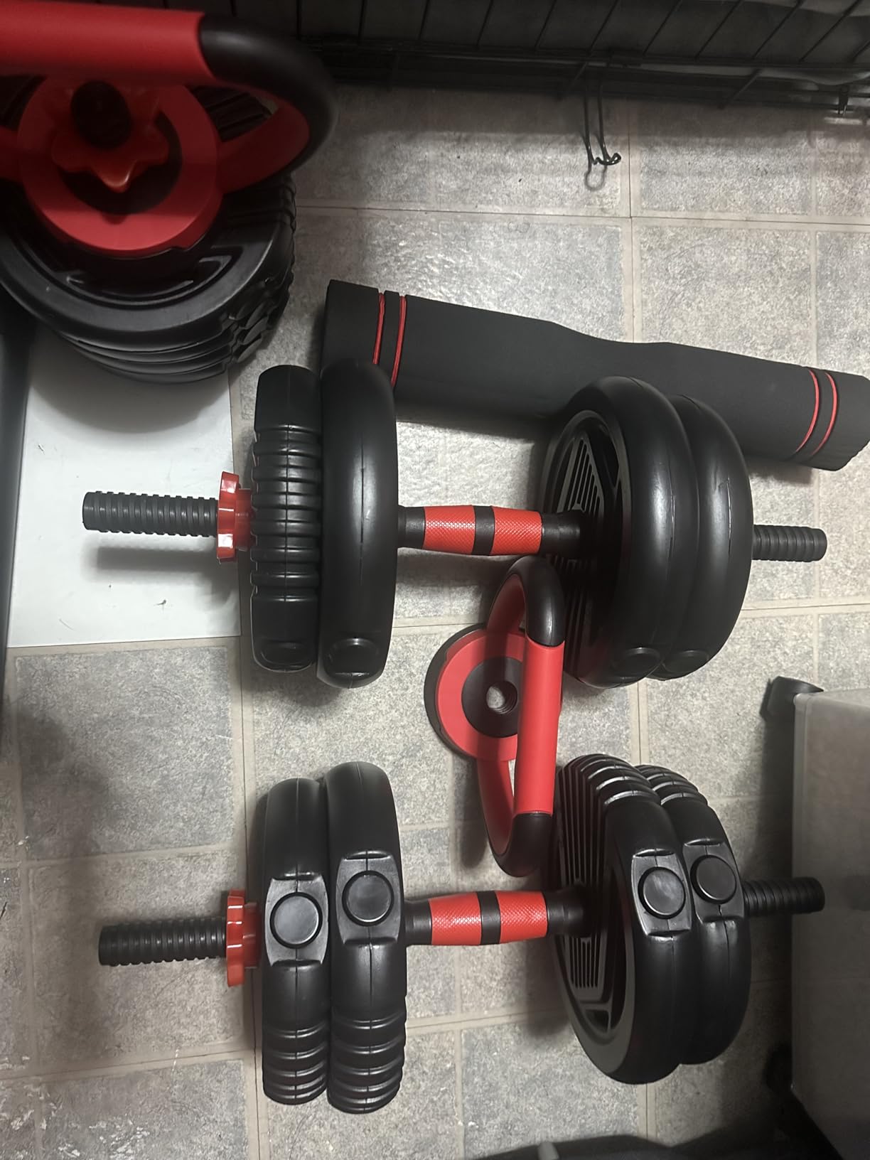 Adjustable Dumbbell set,20/30/45/70/90lbs Free Weight Set | 5 in1 Dumbbell Set with Connector,Used as Barbell,Kettlebells,Push up Stand,Fitness Exercises for Home Gym Suitable Men/Women customer photo 1