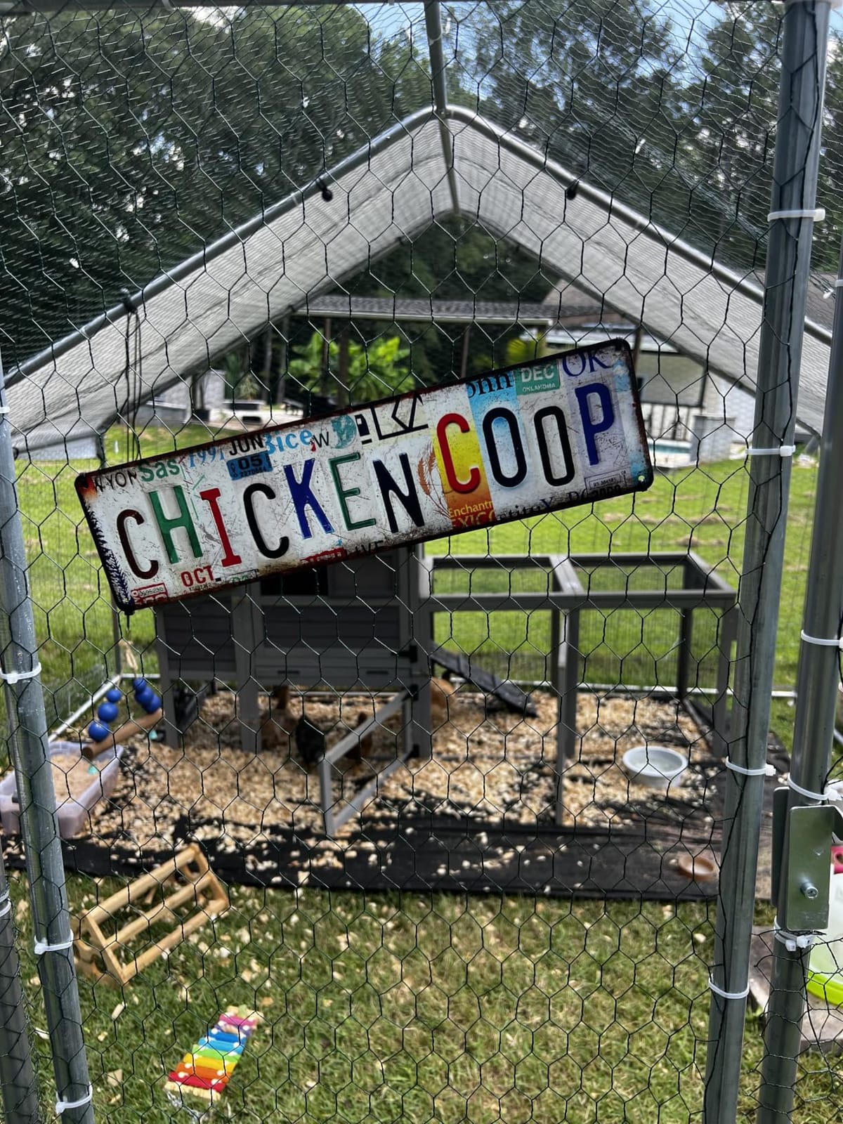 Outvita Chicken Coop, 19.5×10 FT Large Metal Chicken House, Poultry Habitat Cage with Waterproof Cover, Walk-in Chicken Run Pen for Small Animals, Yard, Farm, Patio customer photo 1