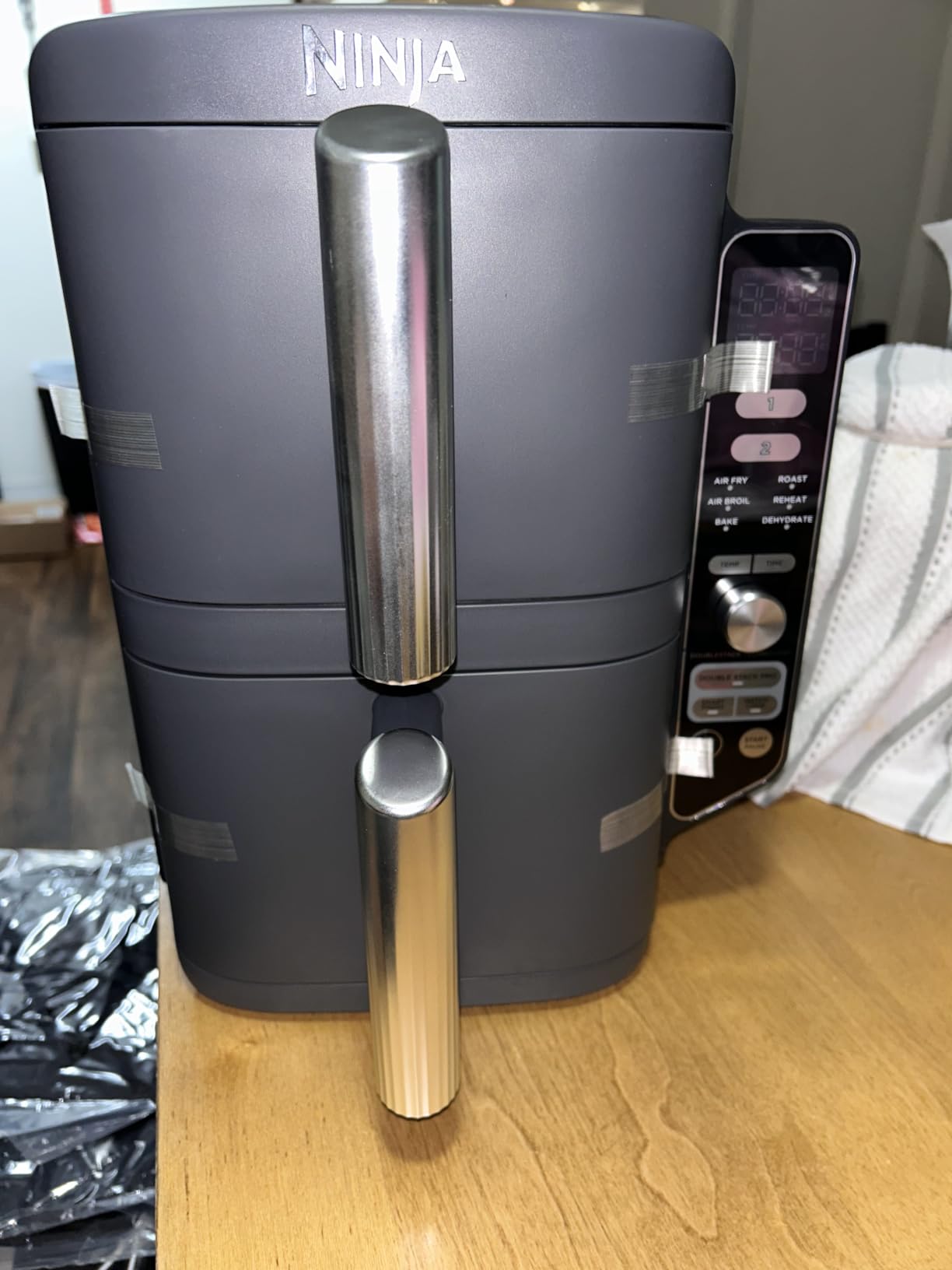 Ninja Air Fryer DoubleStack XL, 10 Qt, 6-in-1, Deep Grey, SL401 | Air fry, broil, roast, bake, reheat, dehydrate, Cooks 4 foods at once, Fits 5 lb chicken customer photo 2