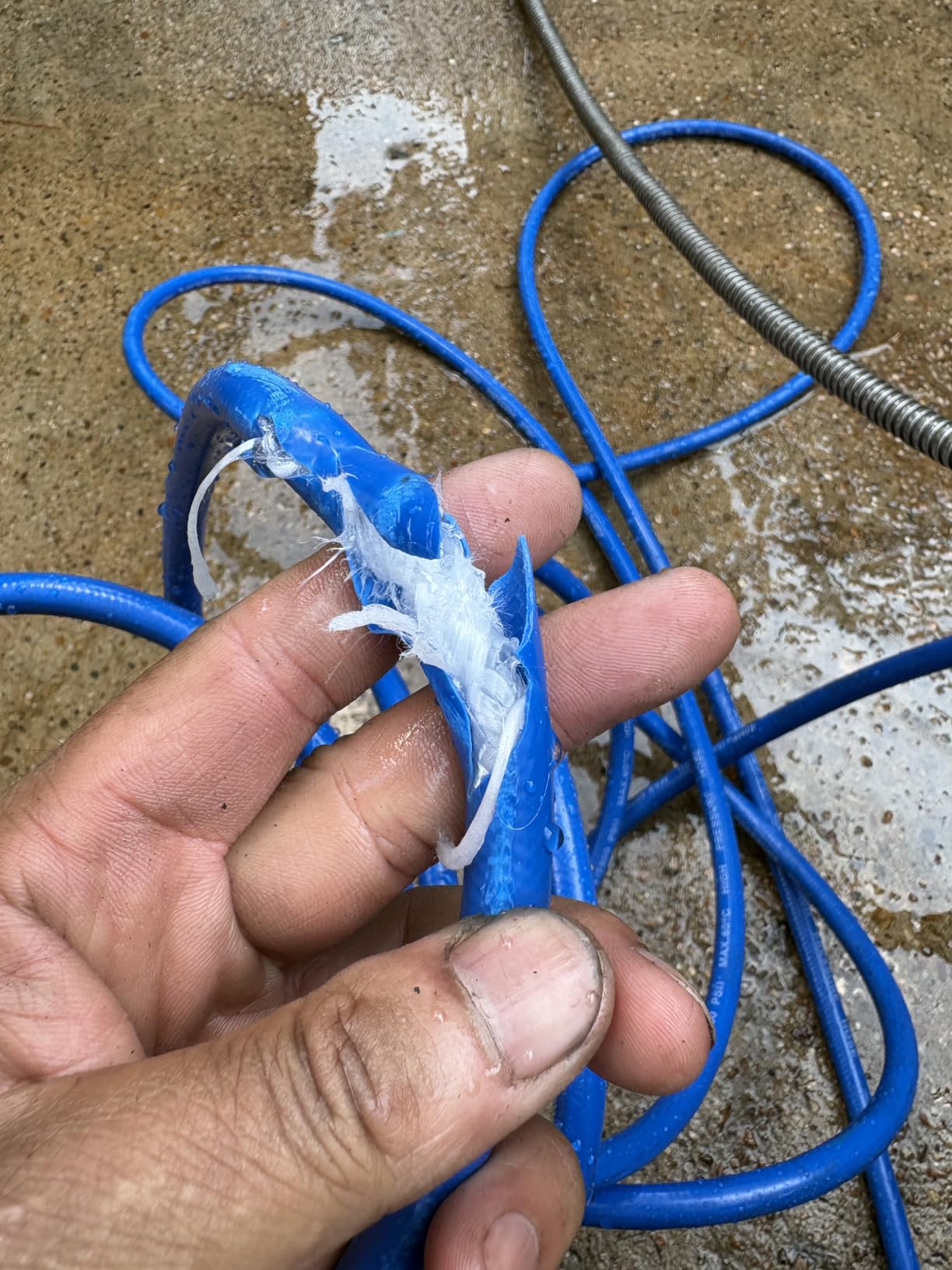LULUW 25FT 1/4-inch High Pressure Washer Hose,3600PSI M22 14mm Replacement Power Washer Hose for Most Brands, Blue customer photo 1