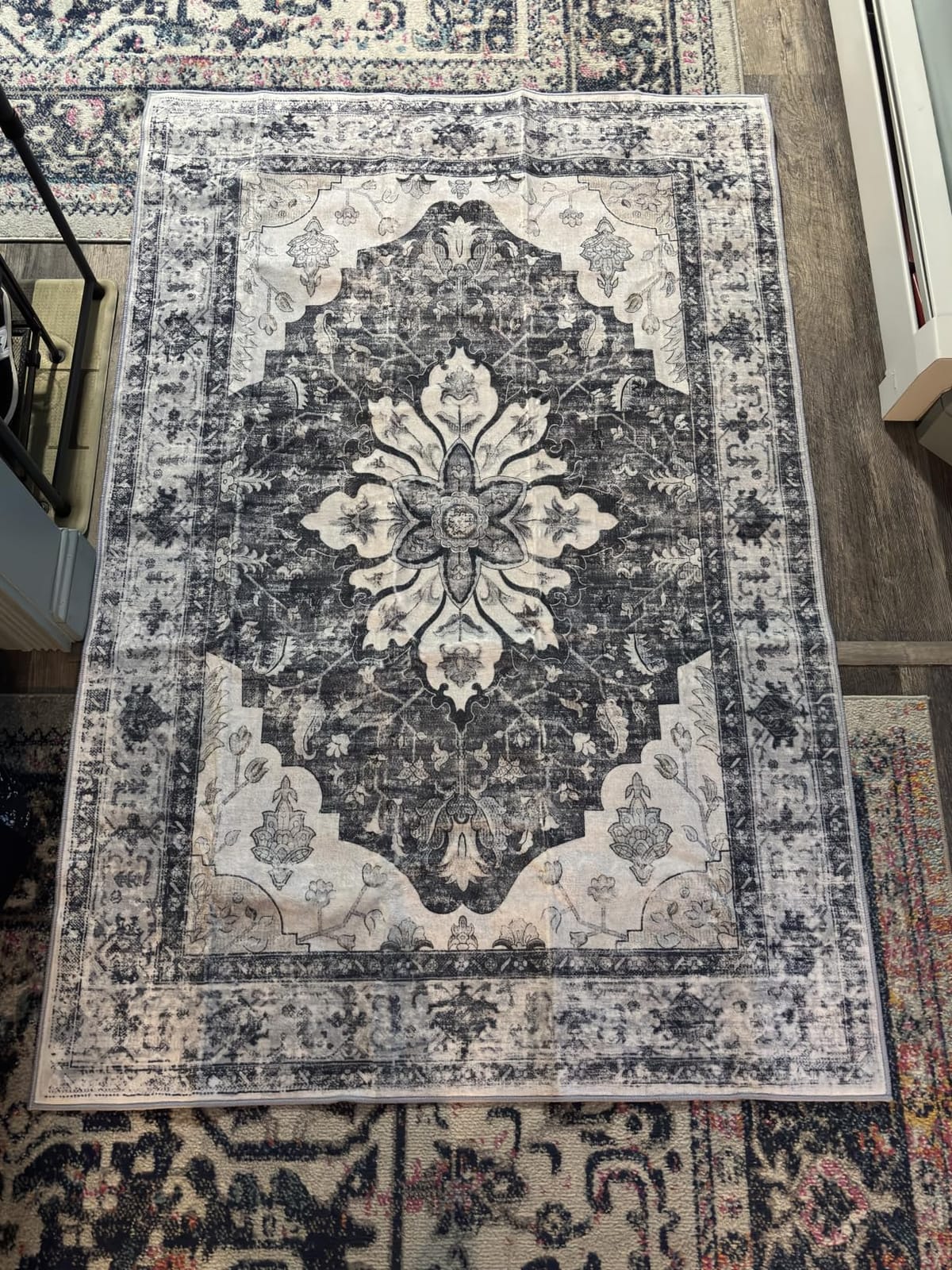 RELEANY Washable Area Rug, Runner 2'x6', Brick/Brown/Green | Non-Slip, Water Repellent, Pet Friendly, Easy to Clean, Vintage Floral Boho Decor for Kitchen Entry Bedroom Bedside Laundry customer photo 1