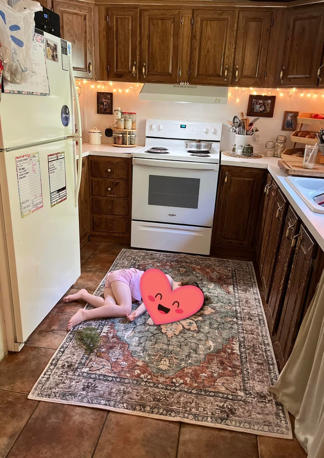 RELEANY Washable Area Rug, Runner 2'x6', Brick/Brown/Green | Non-Slip, Water Repellent, Pet Friendly, Easy to Clean, Vintage Floral Boho Decor for Kitchen Entry Bedroom Bedside Laundry customer photo 2