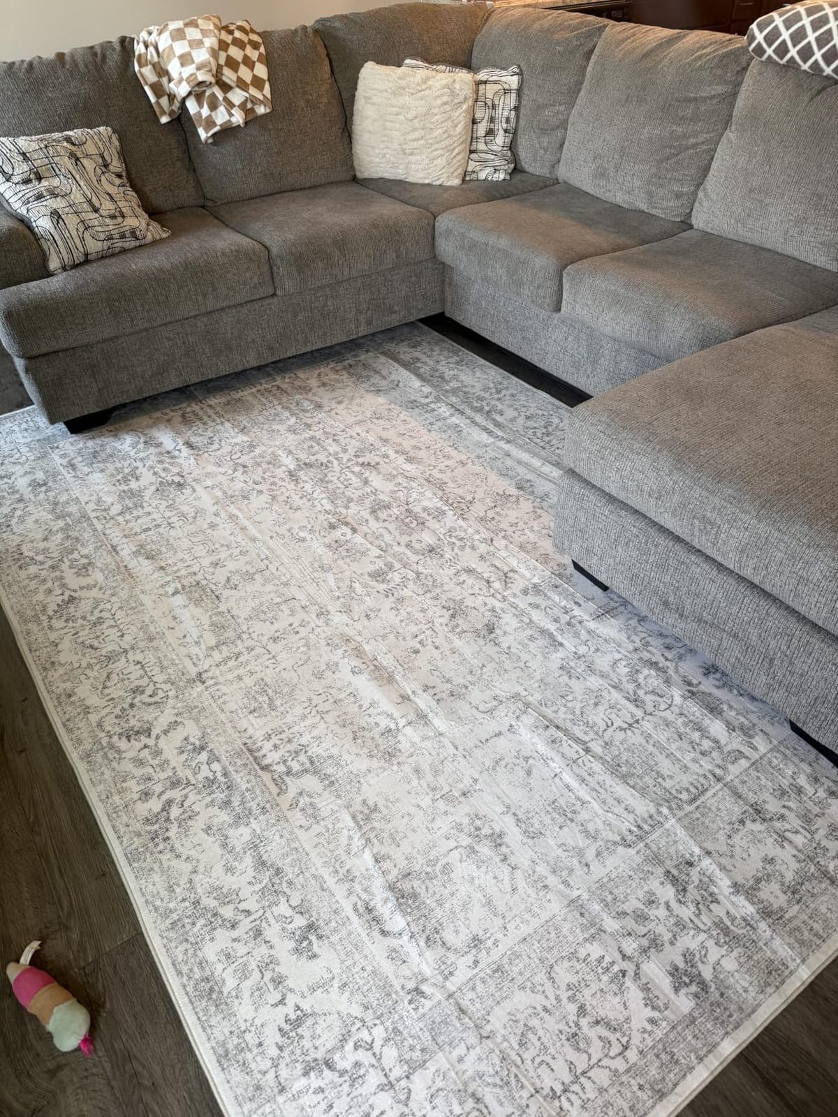 PureCozy Sage Green Area Rug 6x9 Vintage Floral | Washable, Non Slip, Soft Low Pile, Neutral, Farmhouse, Indoor Carpet for Living Room, Bedroom, Dining Room, Retro Home Decor customer photo 2