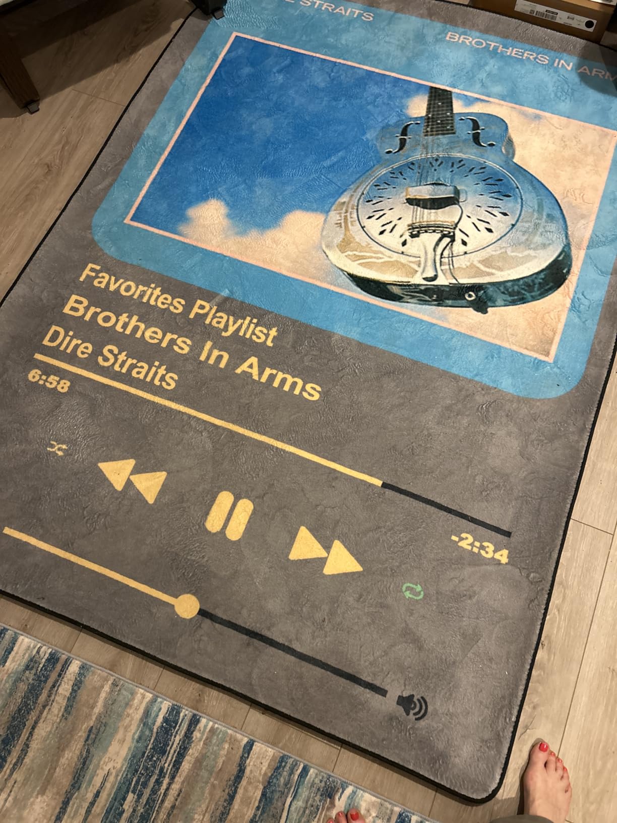 WOBAGMEN Custom Rug Music Decor Area Rug for Bedroom Living Room with Your Favorite Album or Song, Non-Slip Floor Mat Carpet Home Decor Rugs, Gift for Music Lovers customer photo 1