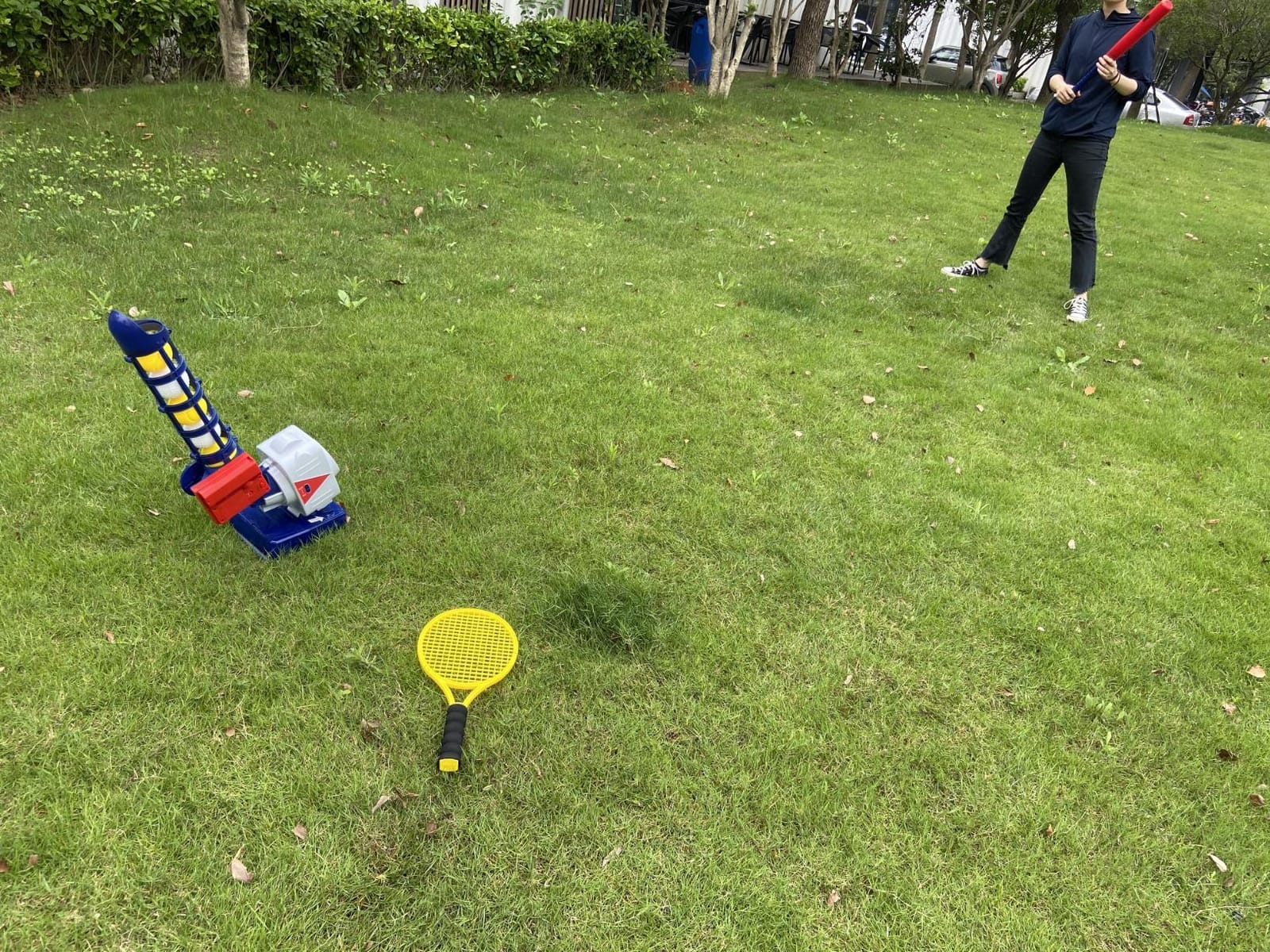 iPlay, iLearn Kids Pitching Machine Toys, 2 in 1 RC Baseball Tennis Pitcher customer photo 2