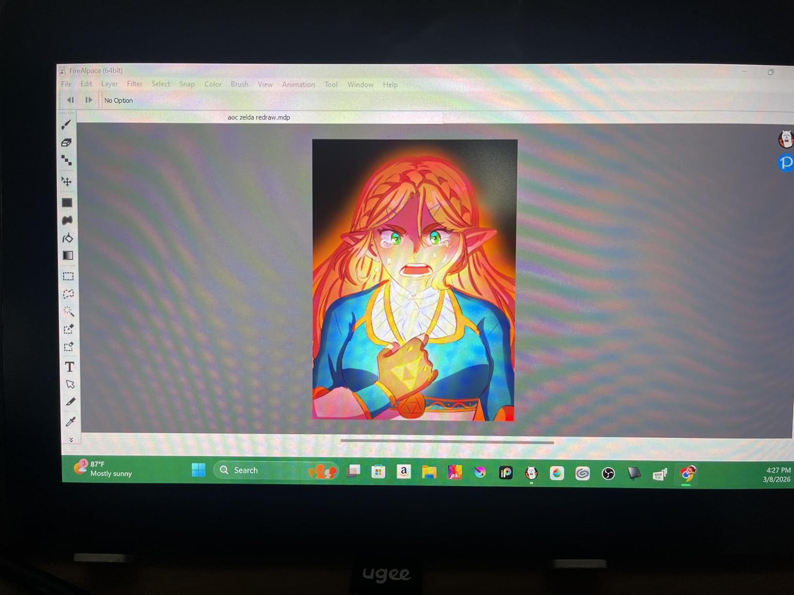 UGEE 15.4 inch Drawing Tablet with Screen，143% sRGB UE16 Computer Graphics Tablet with Full-Laminated Screen 8+1 Hot Keys 16K Level Pressure Battery-Free Stylus，Drawing Pad for PC/Windows/Mac/Android customer photo 1