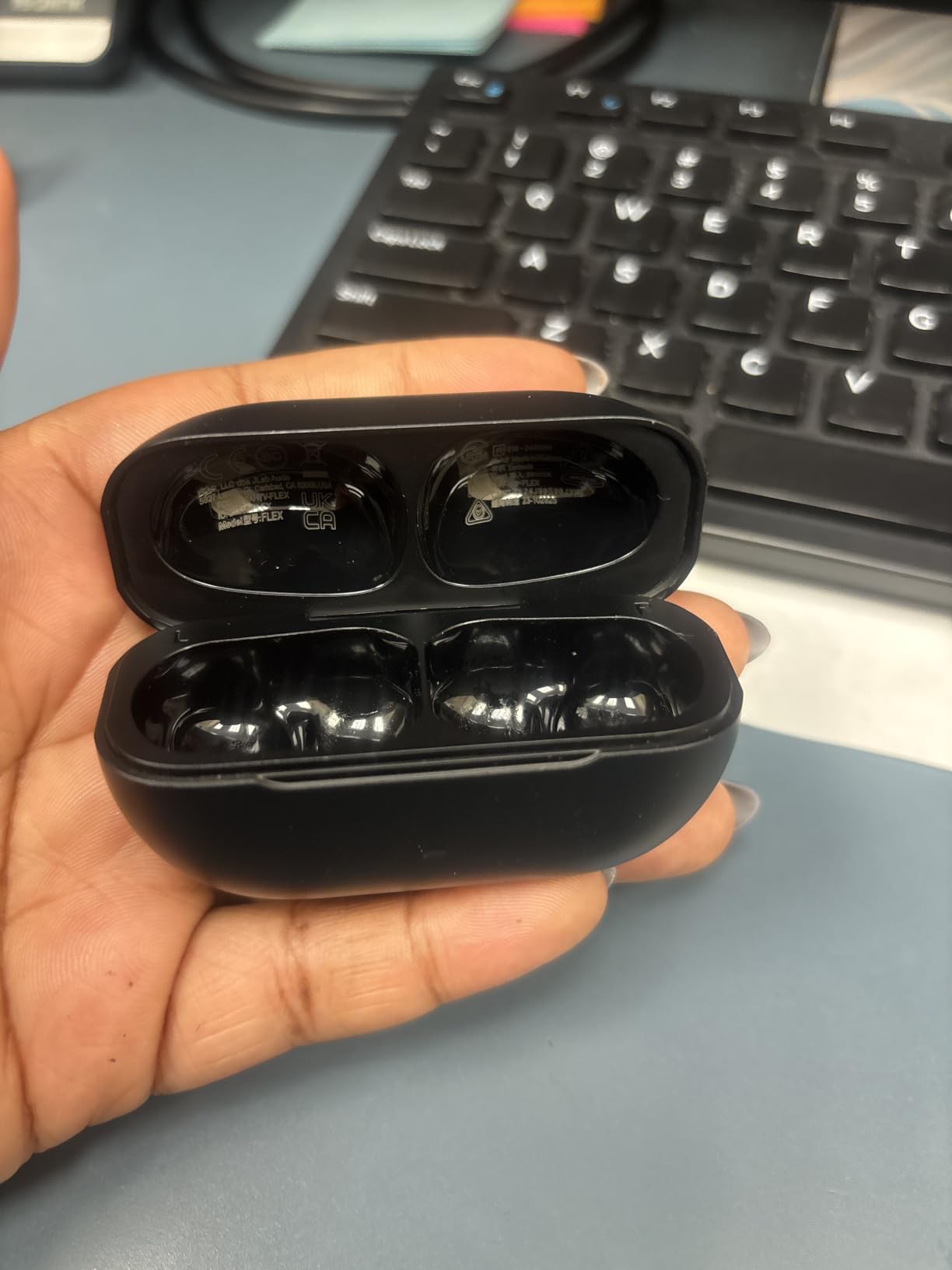 JLab, Flex, Open Ear Earbuds, Clip On Wireless Bluetooth Earbuds, Open Ear Headphones, Teal customer photo 1