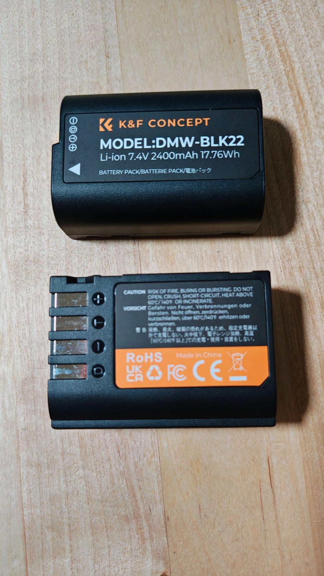 K&F Concept DMW-BLK22 Battery and Dual LCD Charger Compatible with Panasonic Lumix DC-S9 G9 S5 S5II S5IIX GH5II GH6 S5II S5M2 GH5M2 Cameras (2 * 2400mAh Batteries) customer photo 2