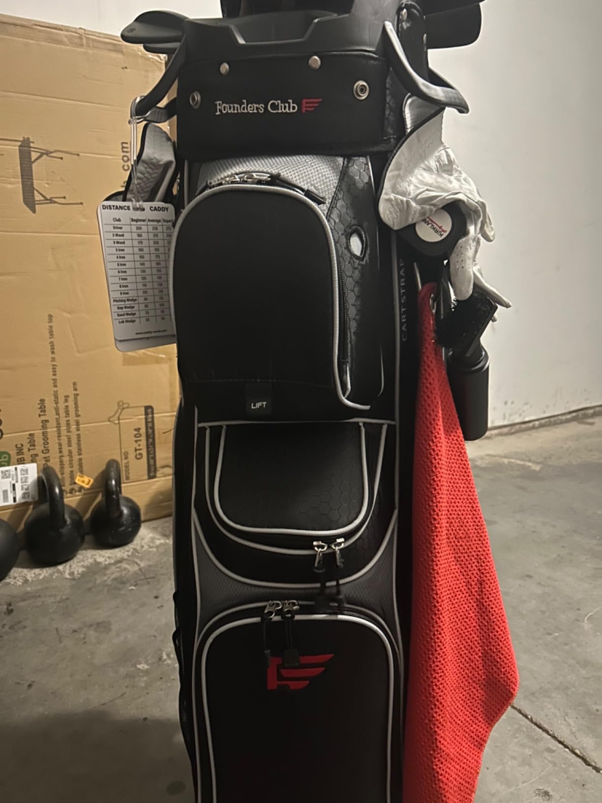 Founders Club 4th Generation Club Lock Organizer Golf Cart Bag for Men with 14 Way Anti Rattle Divider Top- Free Snap On Rain Hood-Full Length Dividers customer photo 1