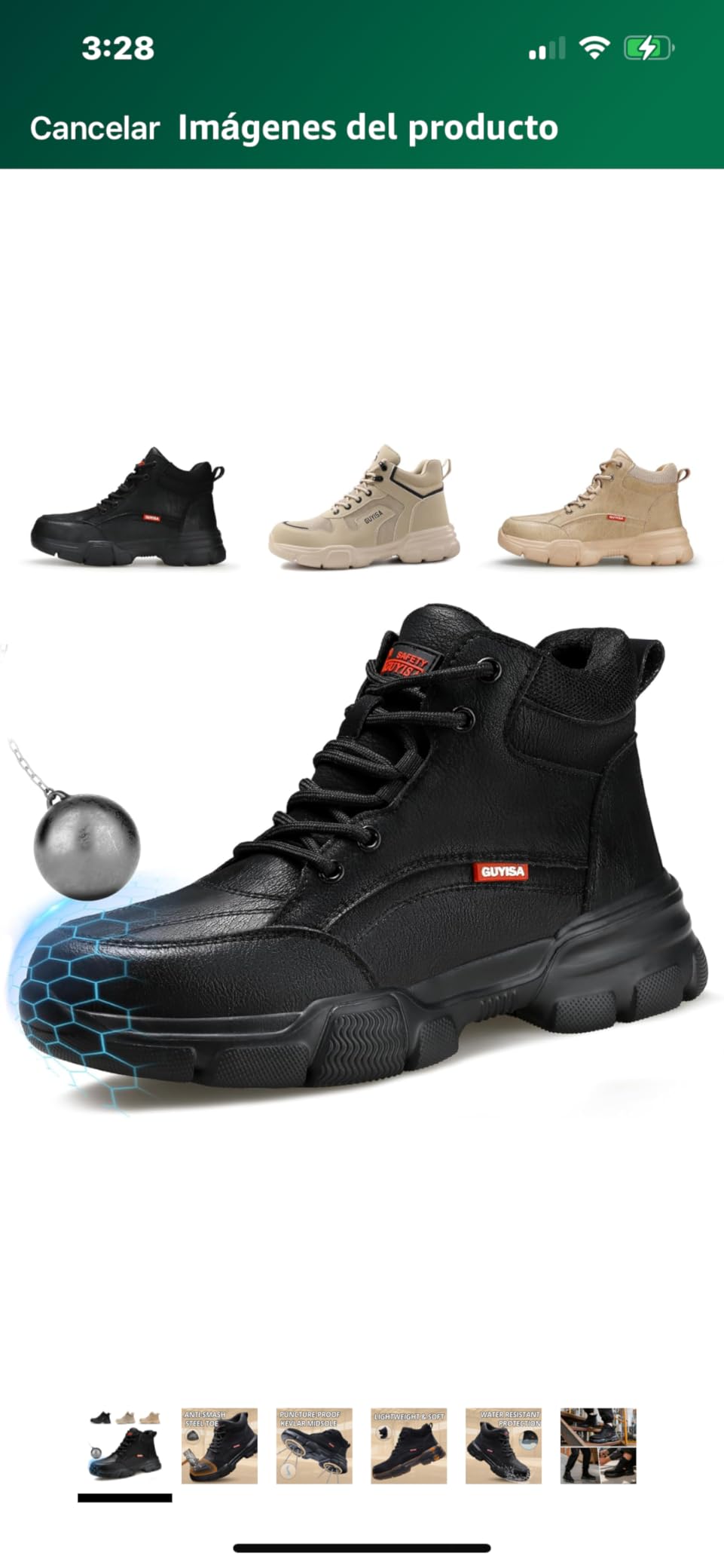 Light Steel Toe Boots for Men Comfortable Work Boots for Warehouse customer photo 1