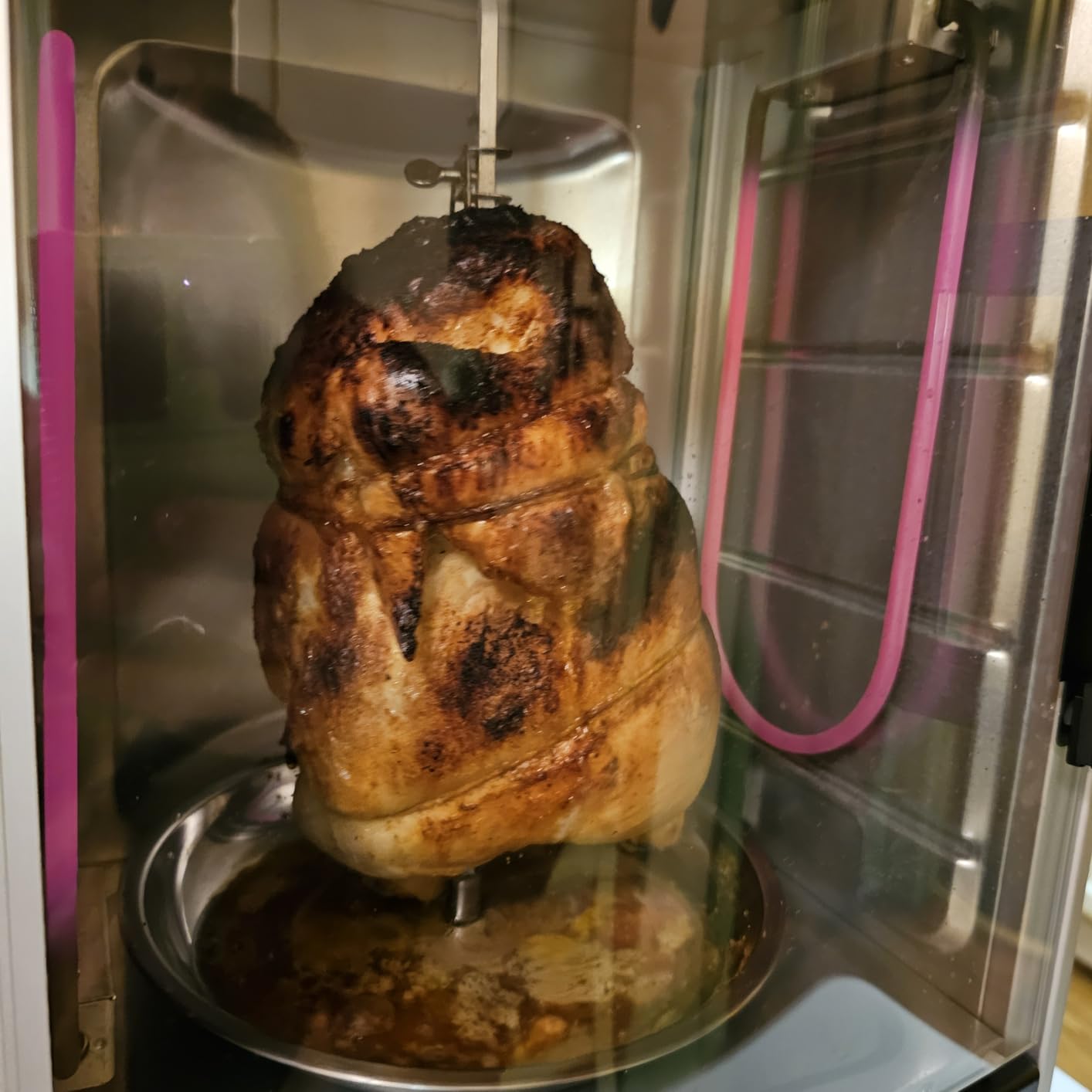 Nutrichef Vertical Countertop Oven with Rotisserie, Bake, Broil, & Kebab Rack Functions - Adjustable Settings - 2 Shelves - 1500W - Thanksgiving Turkey - Includes Grill, Kebab skewer racks & bake pan customer photo 2