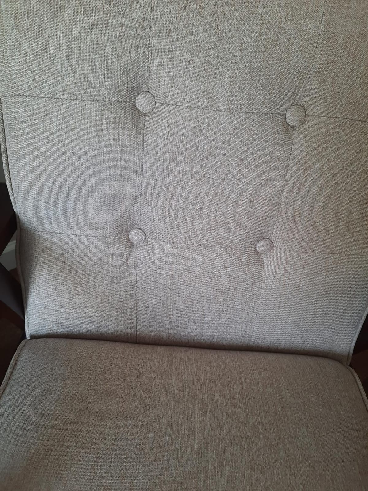Bonzy Home Fabric Mid-Century Modern Accent Chair Set of 2, Upholstered Armchair with Solid Wood Frame, Reading Chair for Living Room, Bedroom customer photo 1