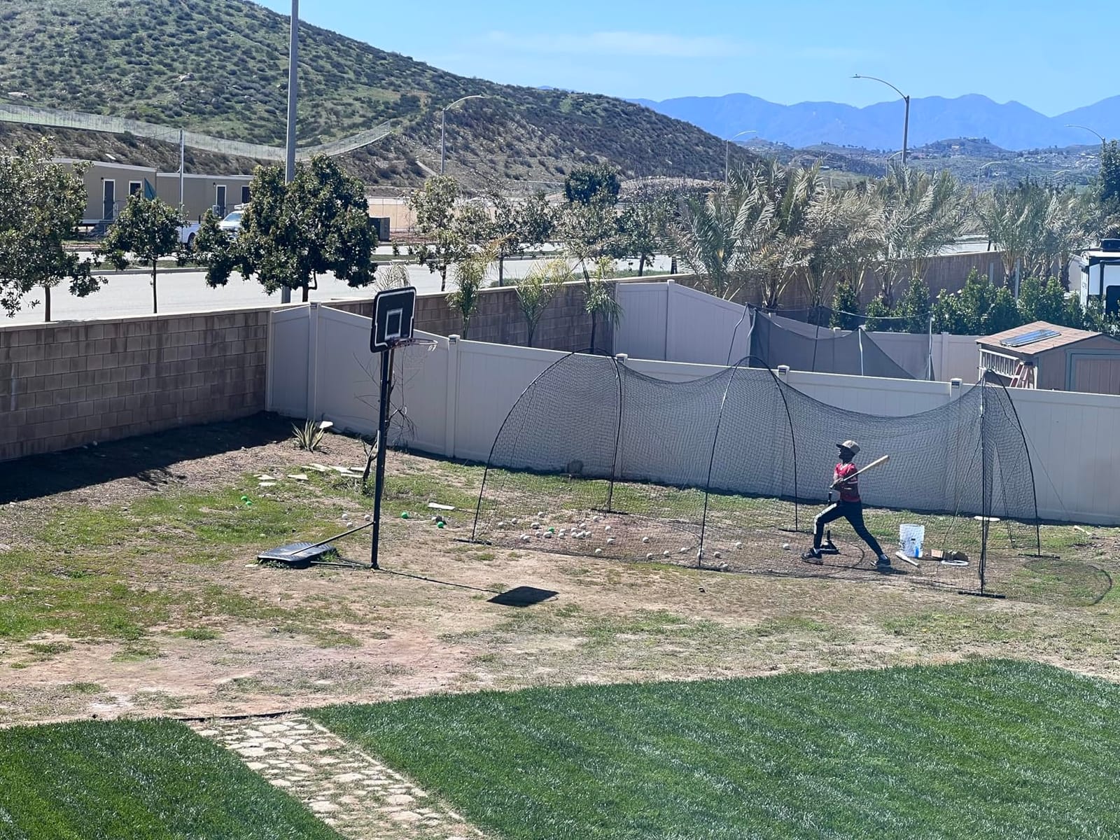 RIIFRILY Portable Baseball Batting Cage Net with Sturdy Steel Frame customer photo 2