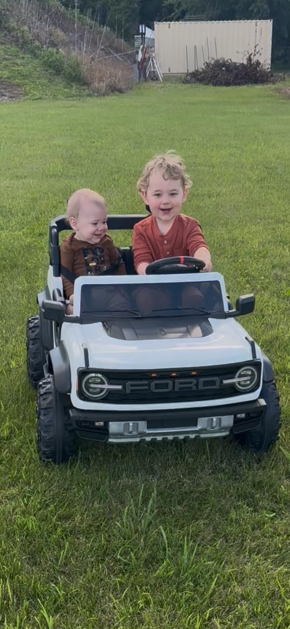 First Ride On 24V Ride on Toys for Big Kids, Licensed Ford Bronco Raptor 2 Seater Ride on Cars with Remote Control, Ride on Truck w/ 4-Wheeler Suspension, 3 Speeds, Led Lights, Bluetooth (24V, Pink) customer photo 2