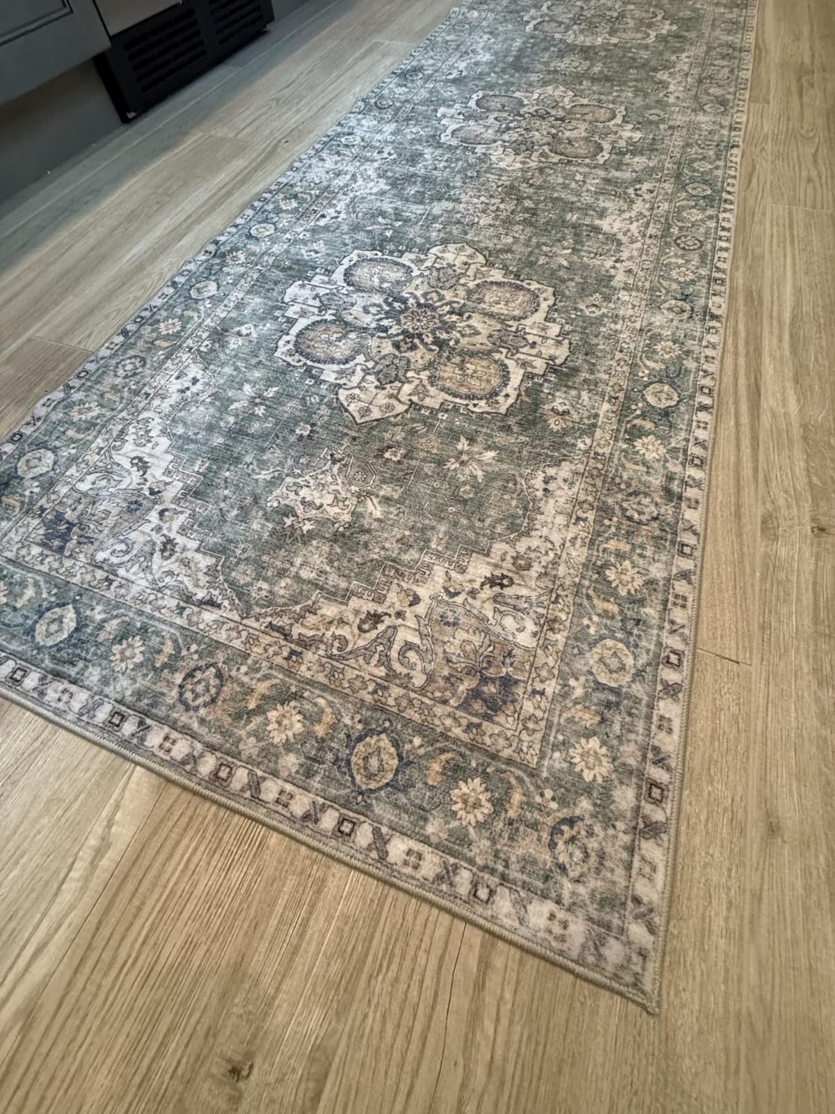 LUXRUG 6x9 Area Rug for Living Room Sage Green Oriental Rugs for Bedroom | Washable Non-Slip Medallion Dining Room Rug Farmhouse Low-Pile Carpet Soft Vintage Bedroom Rug for Bedside Guest Room Foyer customer photo 2