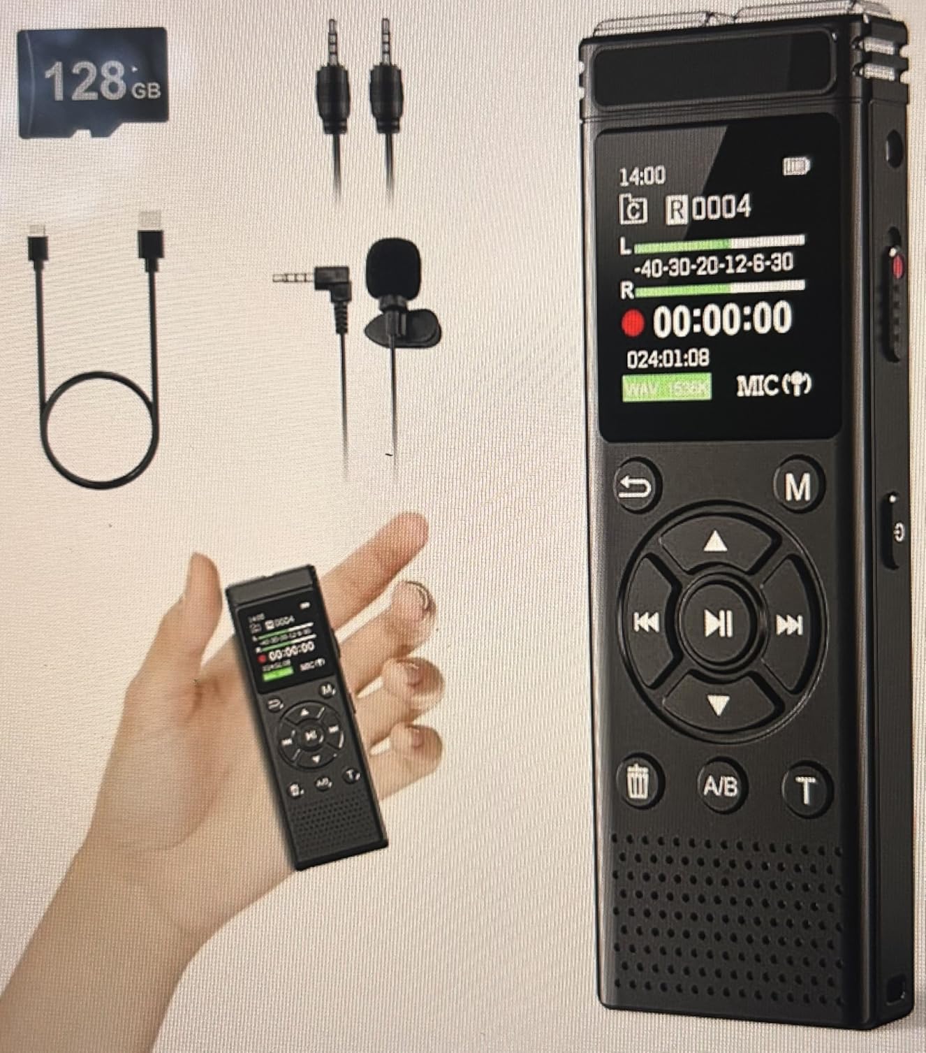 Tonfarb 136GB Digital Voice Recorder with Playback,9775 Hours Audio Record customer photo 1