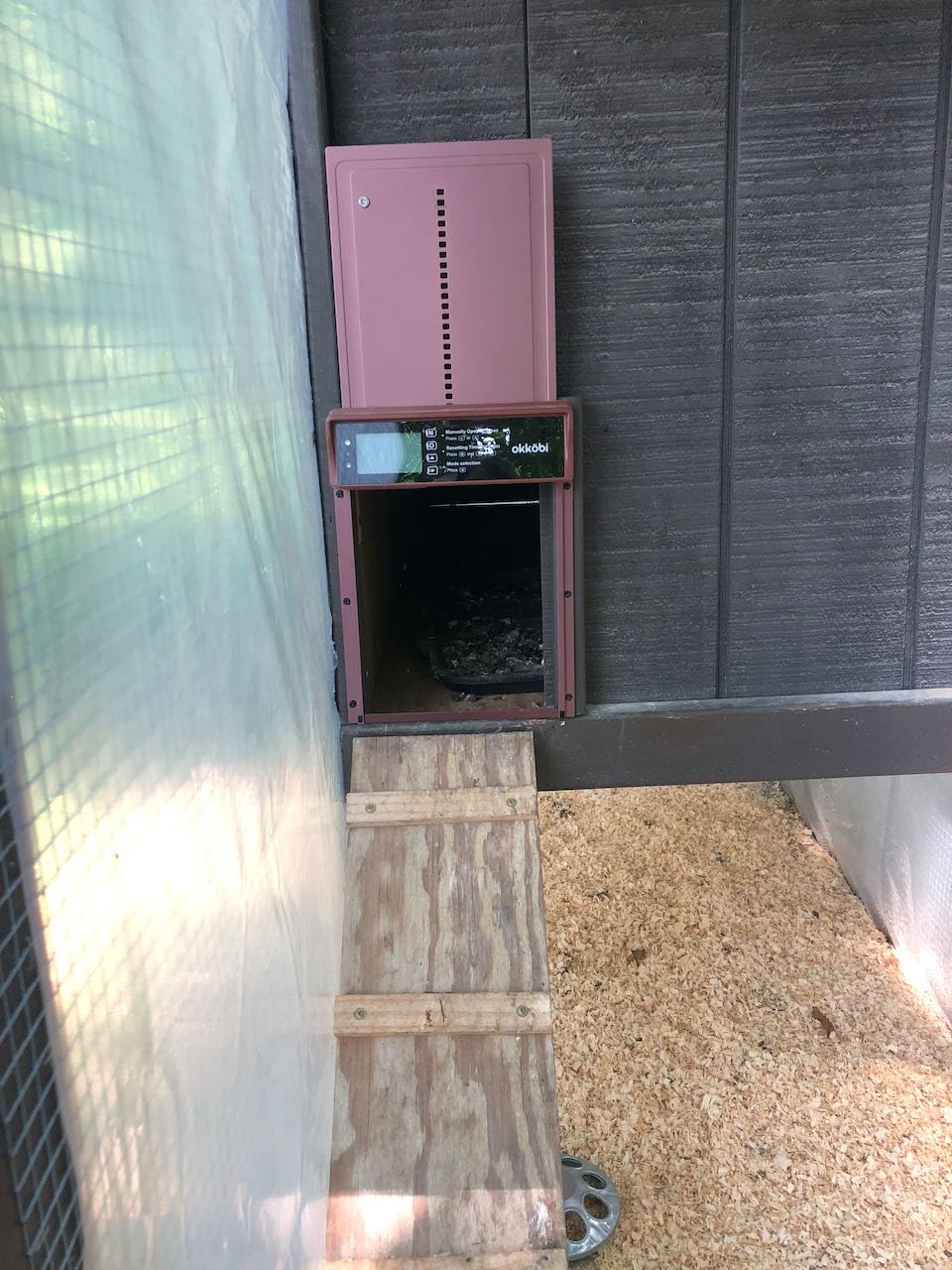 Okkobi Automatic Chicken Coop Door Solar Powered - LCD Display - Chicken Coop Door with Remote Control, Light Sensor & Timer - Security & Peace of Mind: Anti-Pinch Function - 5-Year Protection - Grey customer photo 2