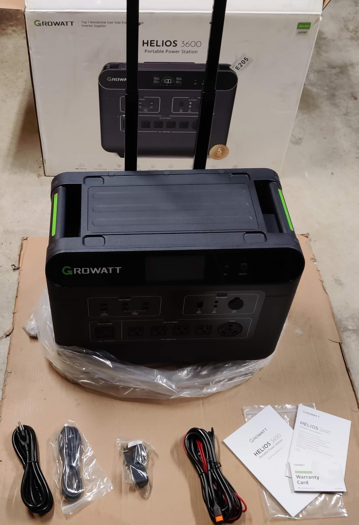 GROWATT HELIOS 3600 Portable Power Station, 3600Wh LFP Solar Generator customer photo 1
