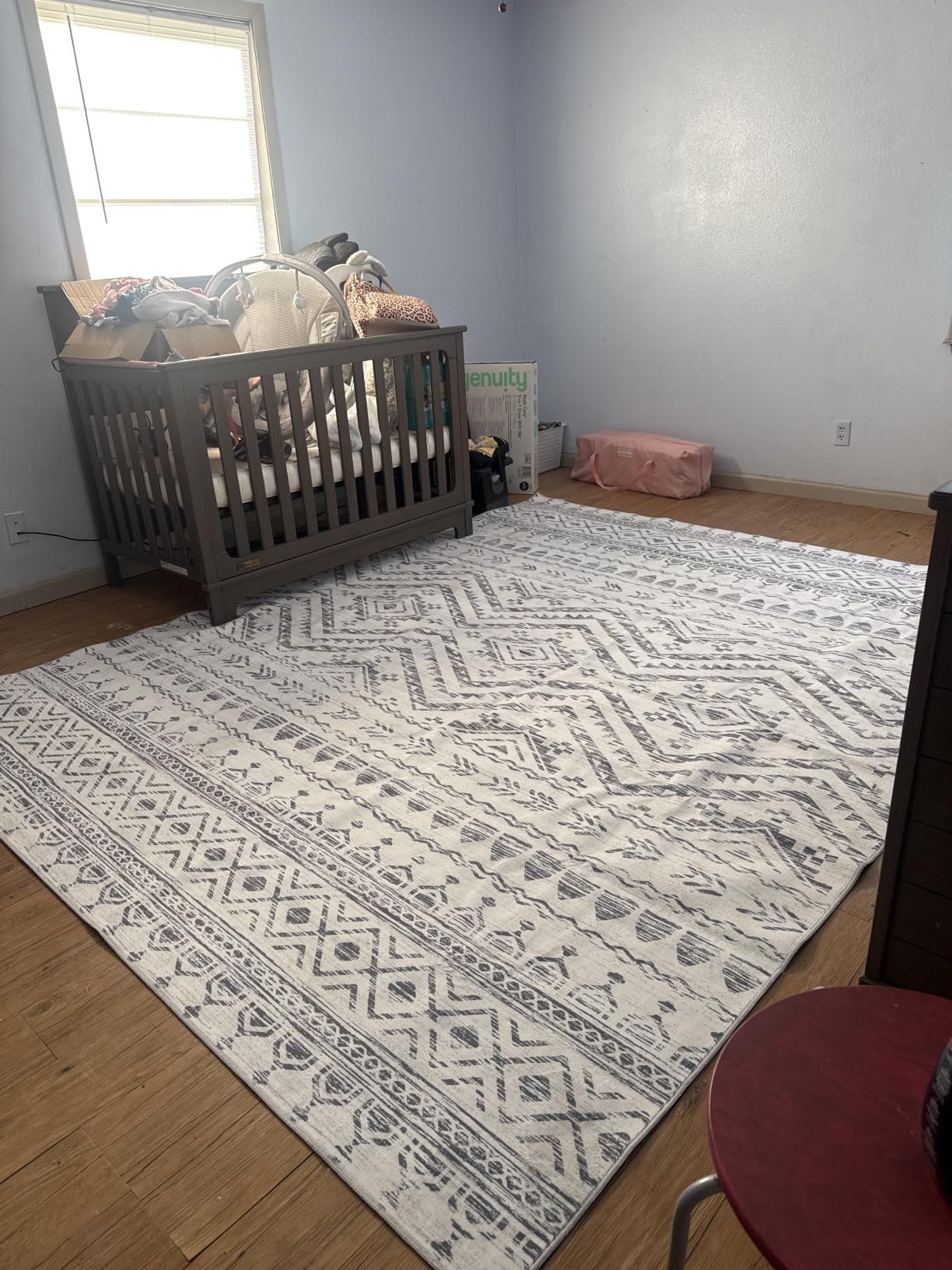 Miukiki 8x10 Area Rug for Living Room, Washable Soft Non Slip Rug Grey - Moroccan Large Indoor Rug for Kitchen Bedroom Dining Room Office, Low Pile Soft Floor Carpet Home Decor 8'x10' customer photo 1