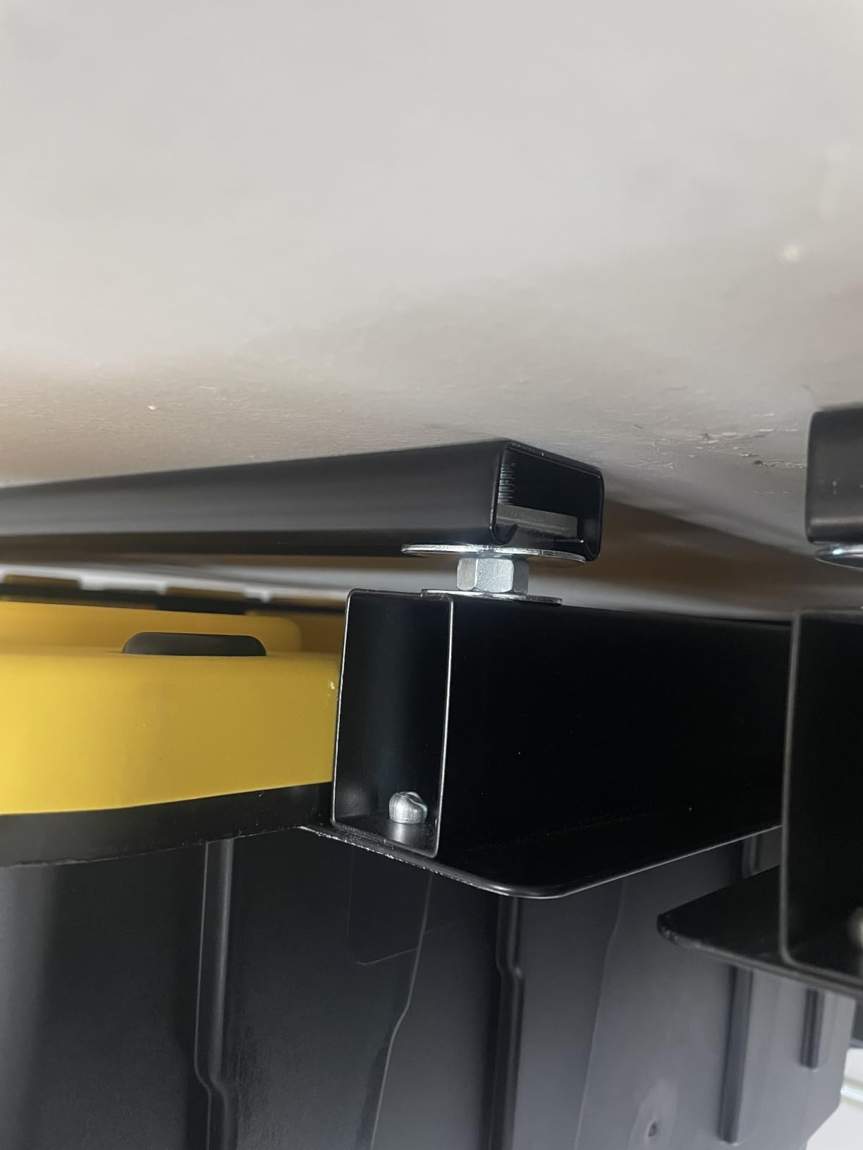 WALMANN Overhead Tote Storage Rails System, Garage Ceiling Bin Storage Rack customer photo 2